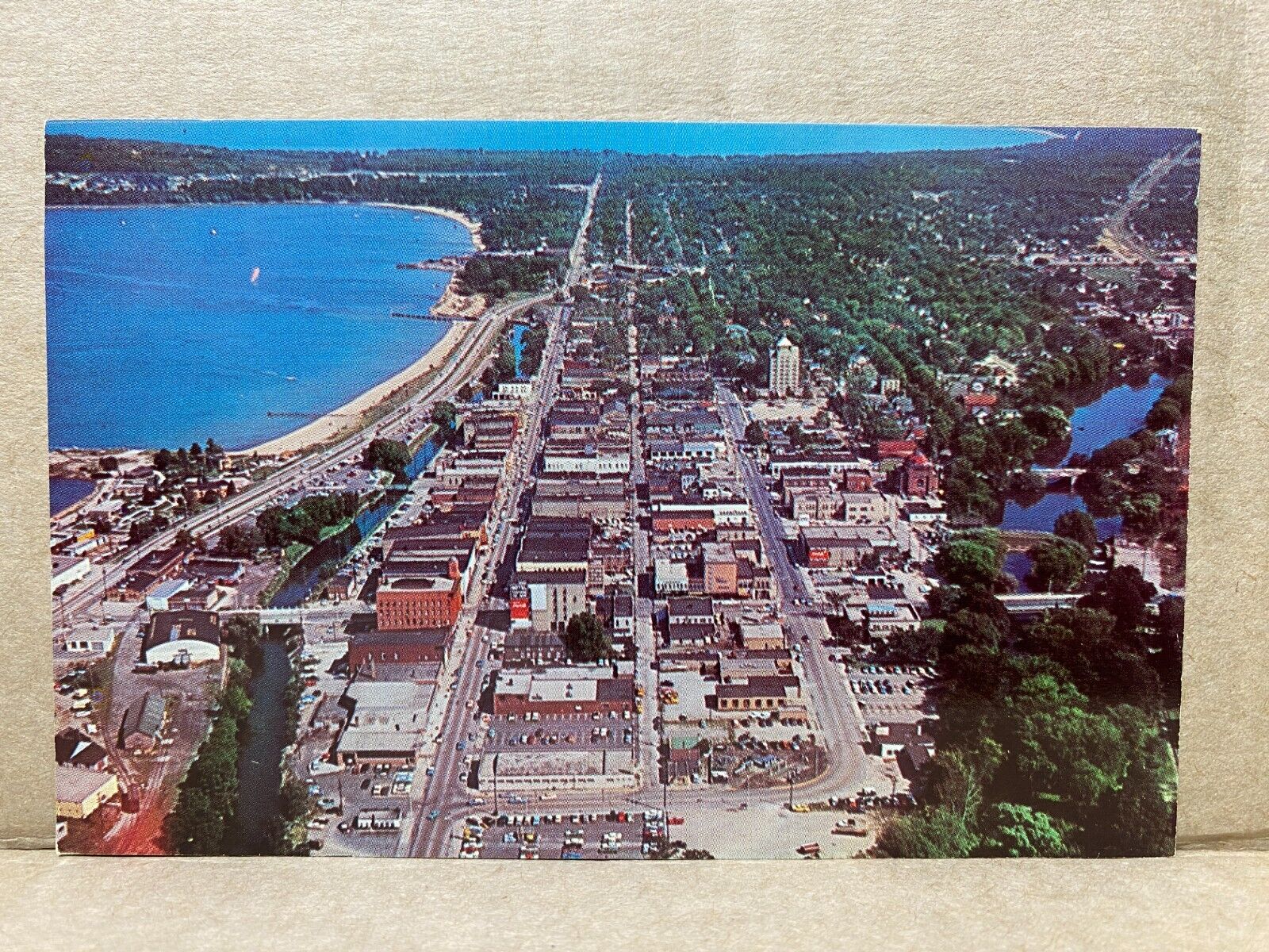 Beautiful Traverse City Michigan Chrome Postcard 558