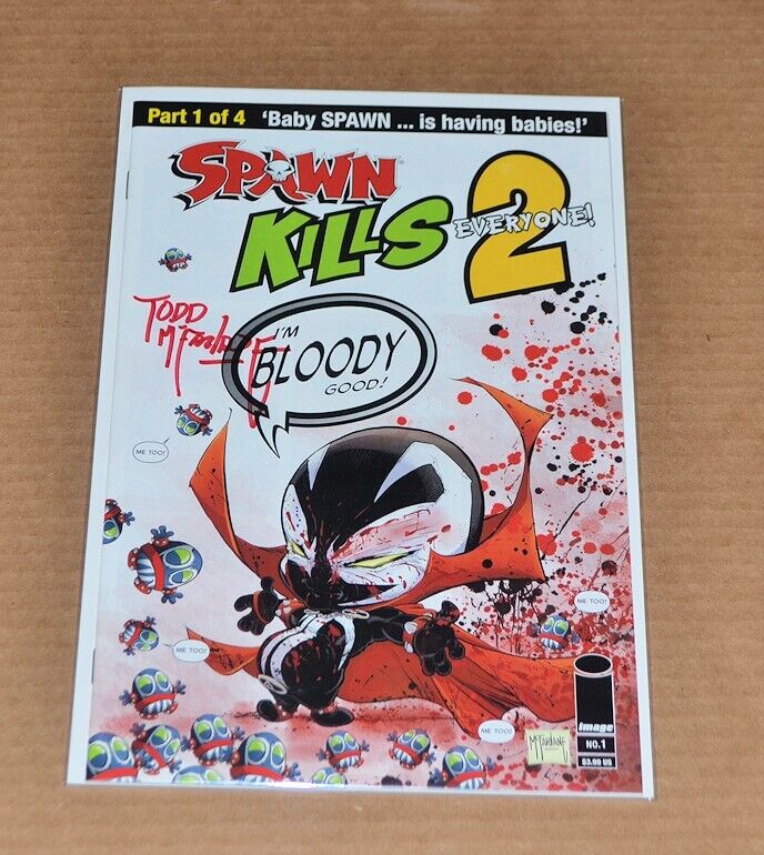 SPAWN KILLS EVERYONE 2 #1 Signed by TODD McFARLANE Autographed