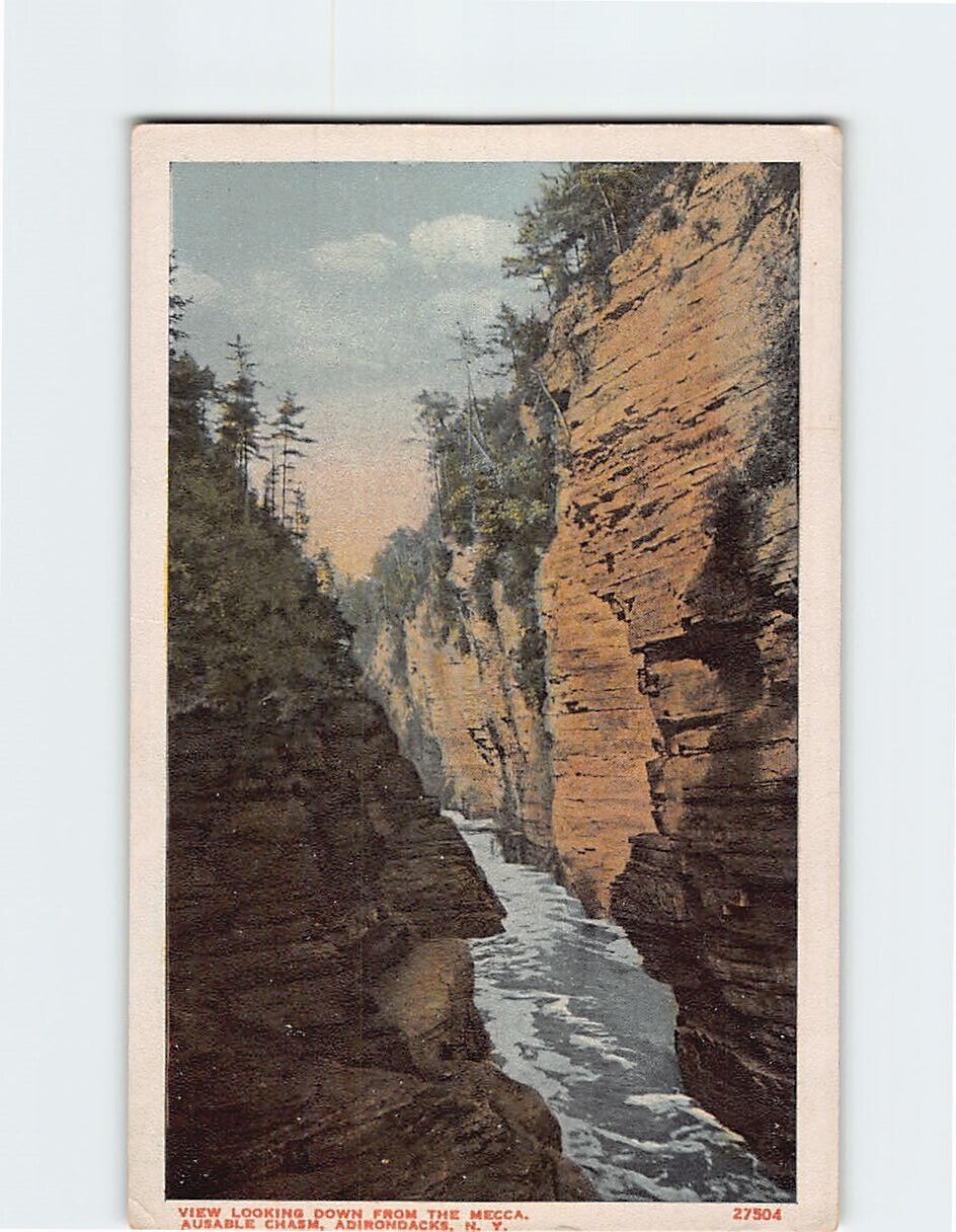 Postcard View Looking Down from the Mecca Ausable Chasm Adirondacks New York