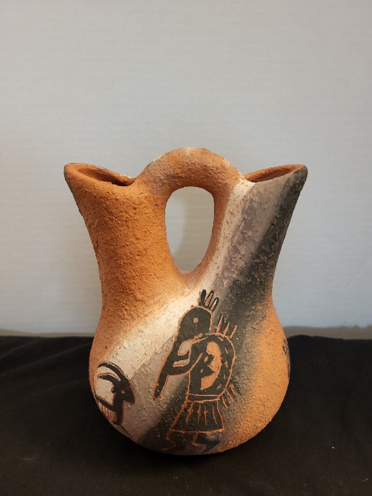 Native American Navajo Pottery Wedding Vase 9\