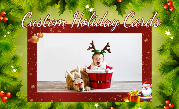 100 CUSTOM PRINT 3x5 Holiday Family Picture Cards Personalized family photo card