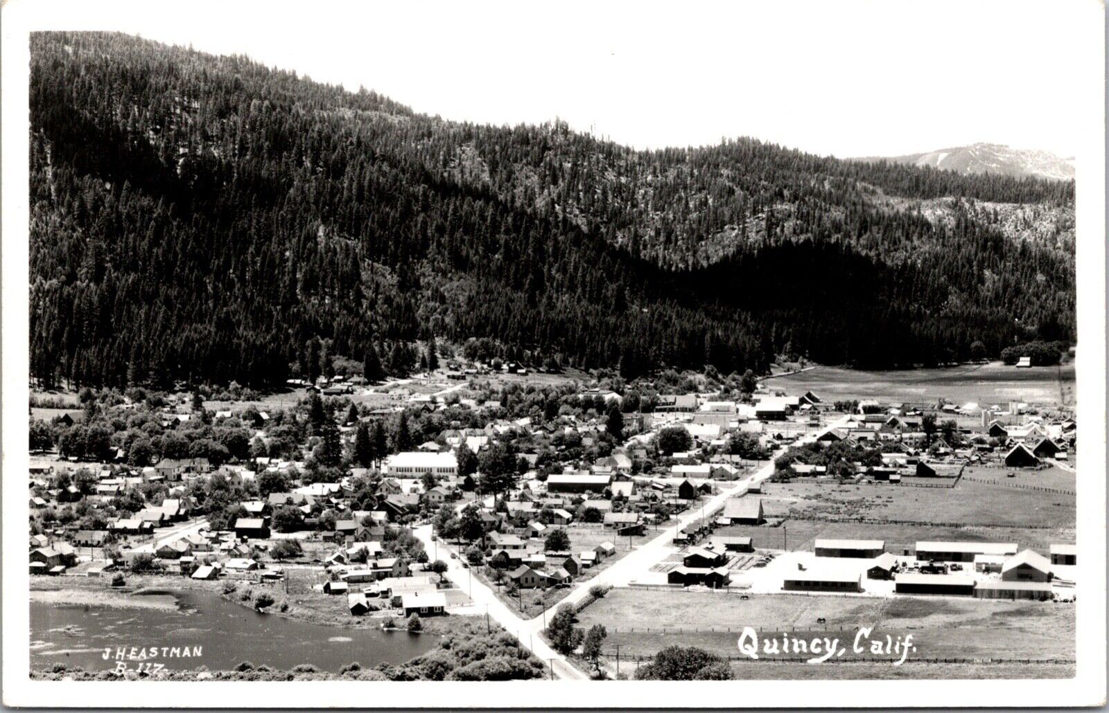 Real Photo Postcard Overview of Quincy, California