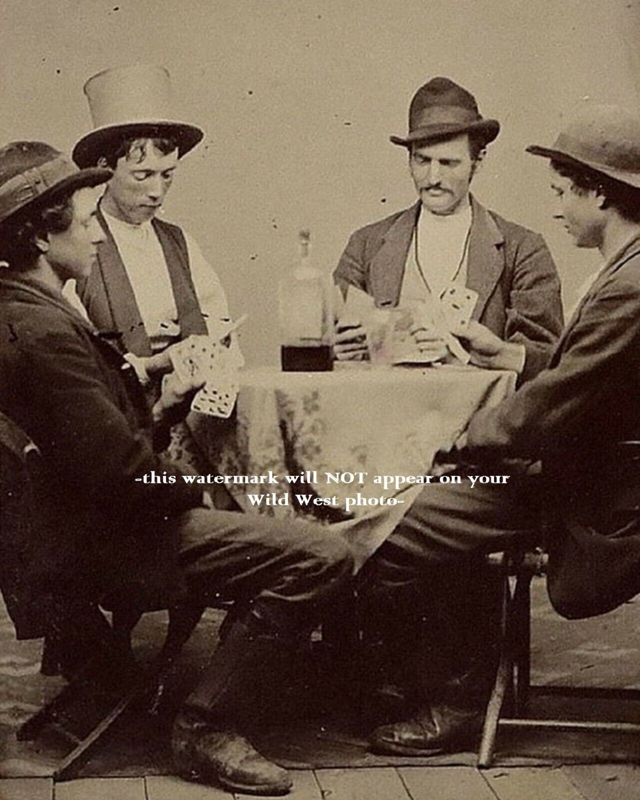 8x10 1877 Billy the Kid PHOTO Rare Discovery Playing Cards Saloon William Bonney