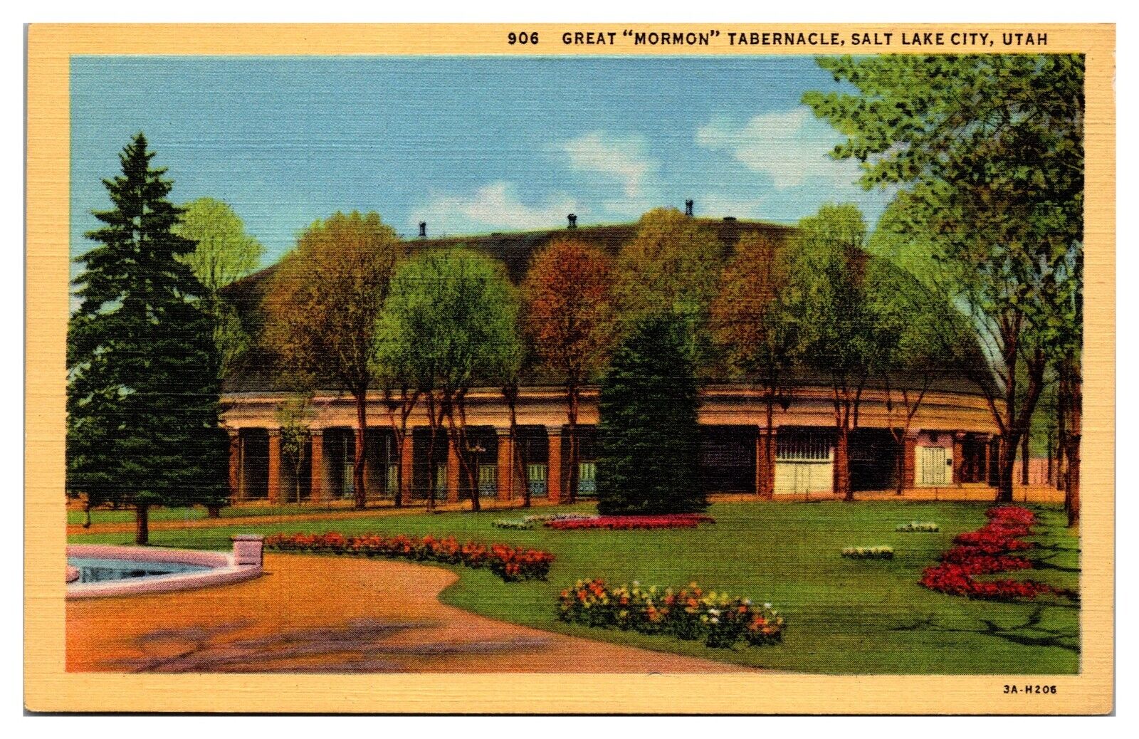 Vintage Great Mormon Tabernacle, Salt Lake City, UT Postcard
