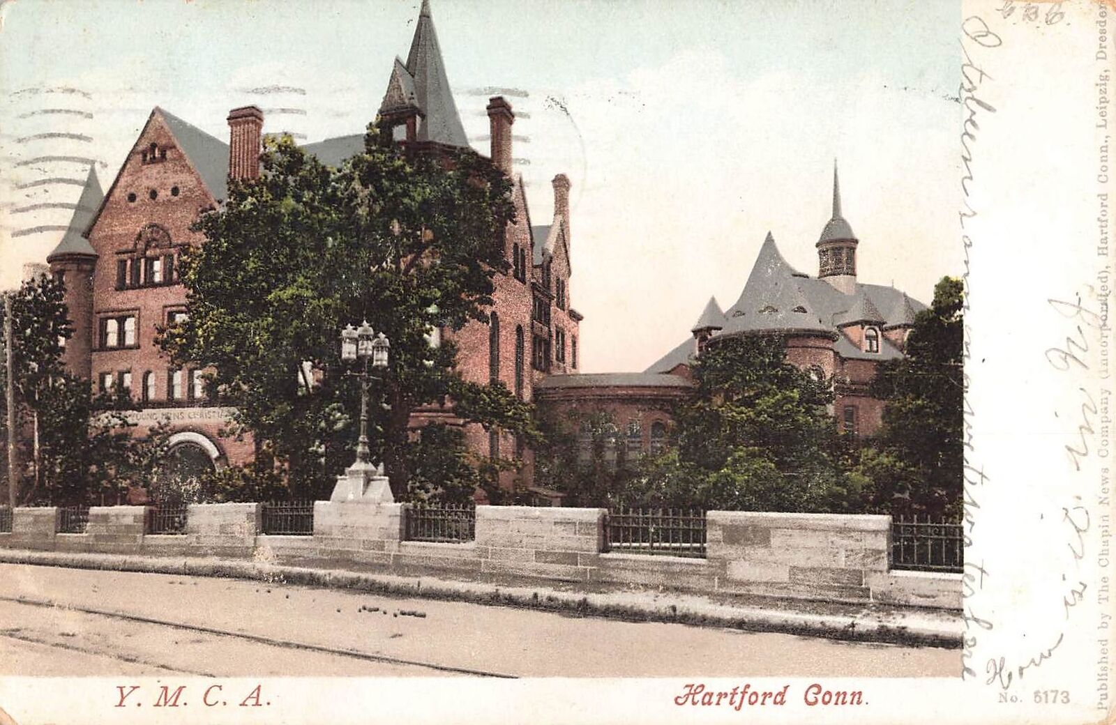 Vintage Postcard Exterior View Y.M.C.A. Hartford Connecticut 1905