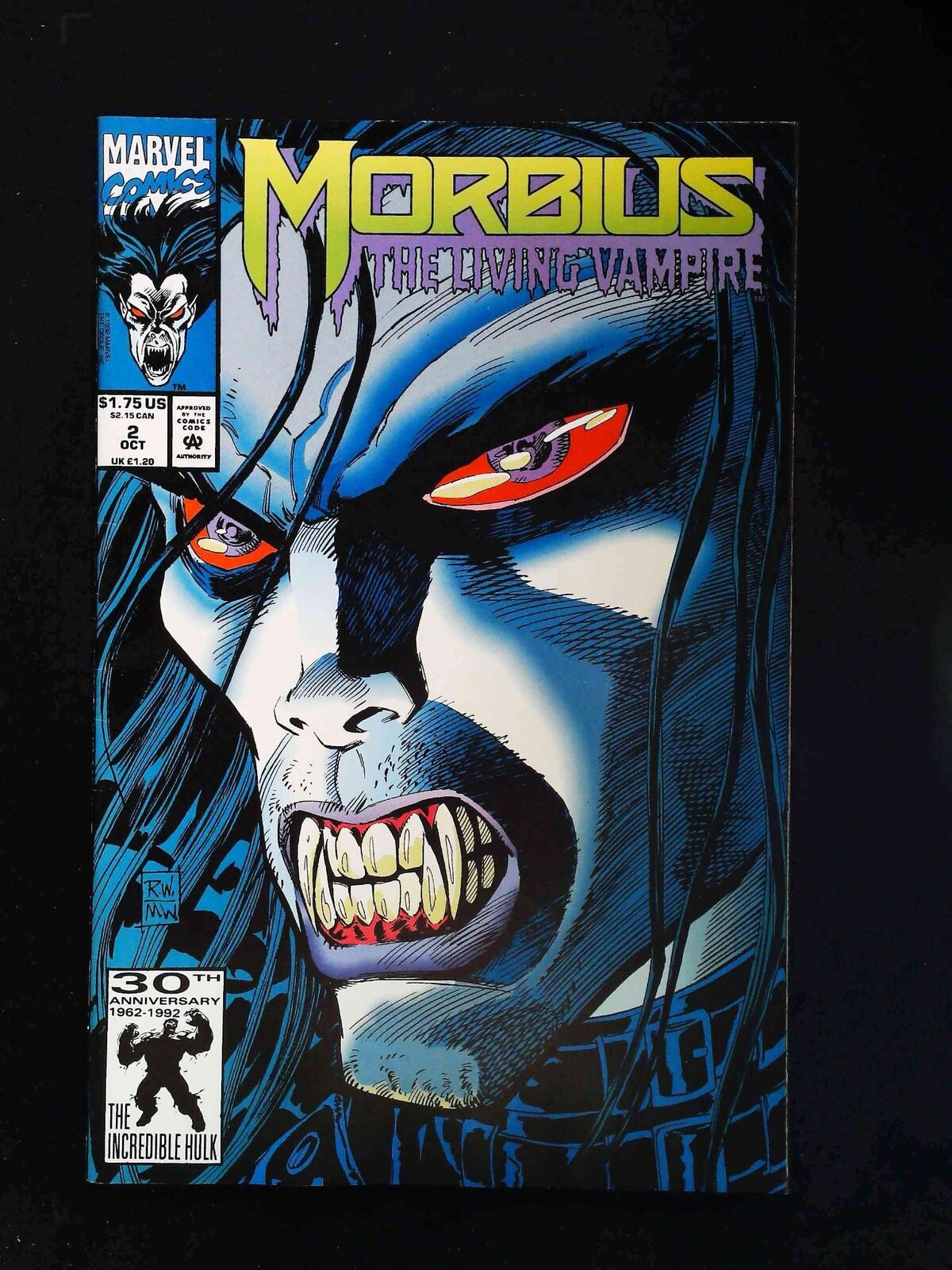 MORBIUS THE LIVING VAMPIRE #2  MARVEL COMICS 1992 VF+