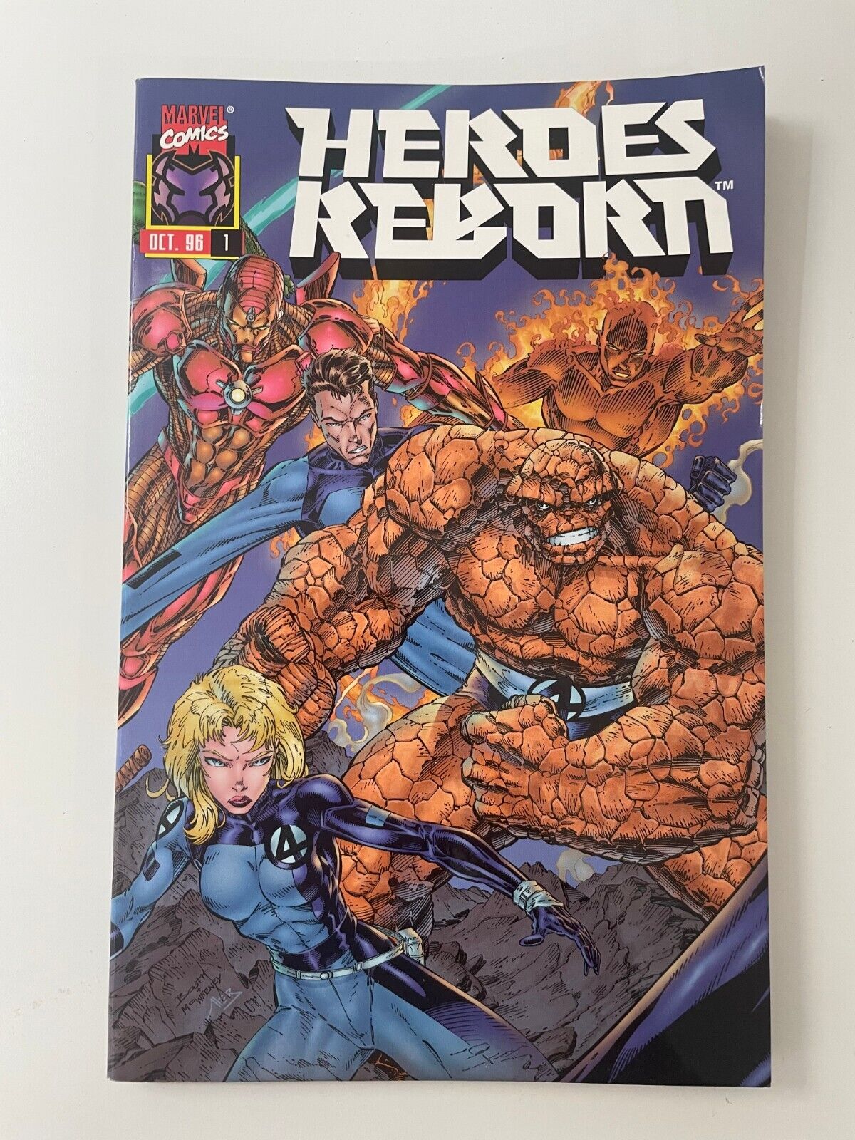 Heroes Reborn TPB First Printing 1996 Marvel Comics Signed Brett Booth VF/NM