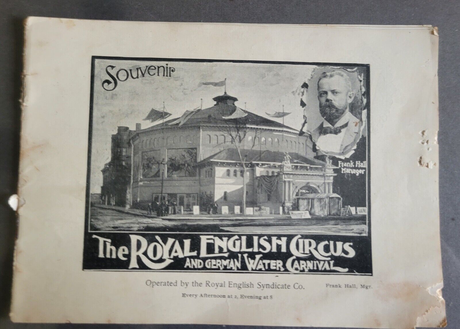 The Royal English Circus & German Water Carnival Souvenir Pamphlet Booklet  1890