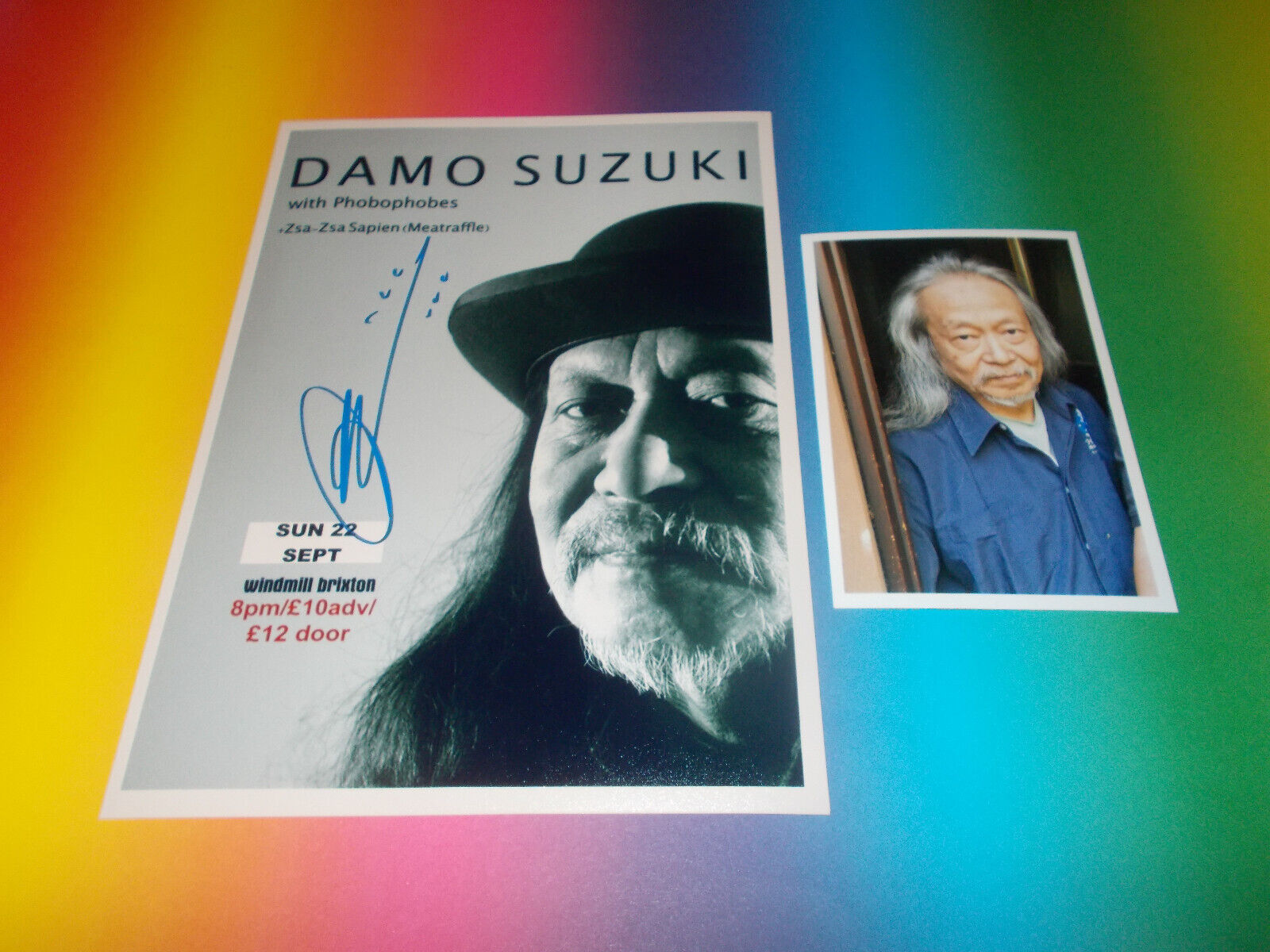 Damo Suzuki Can Krautrock signed autograph Autogramm 8x11 inch photo in person