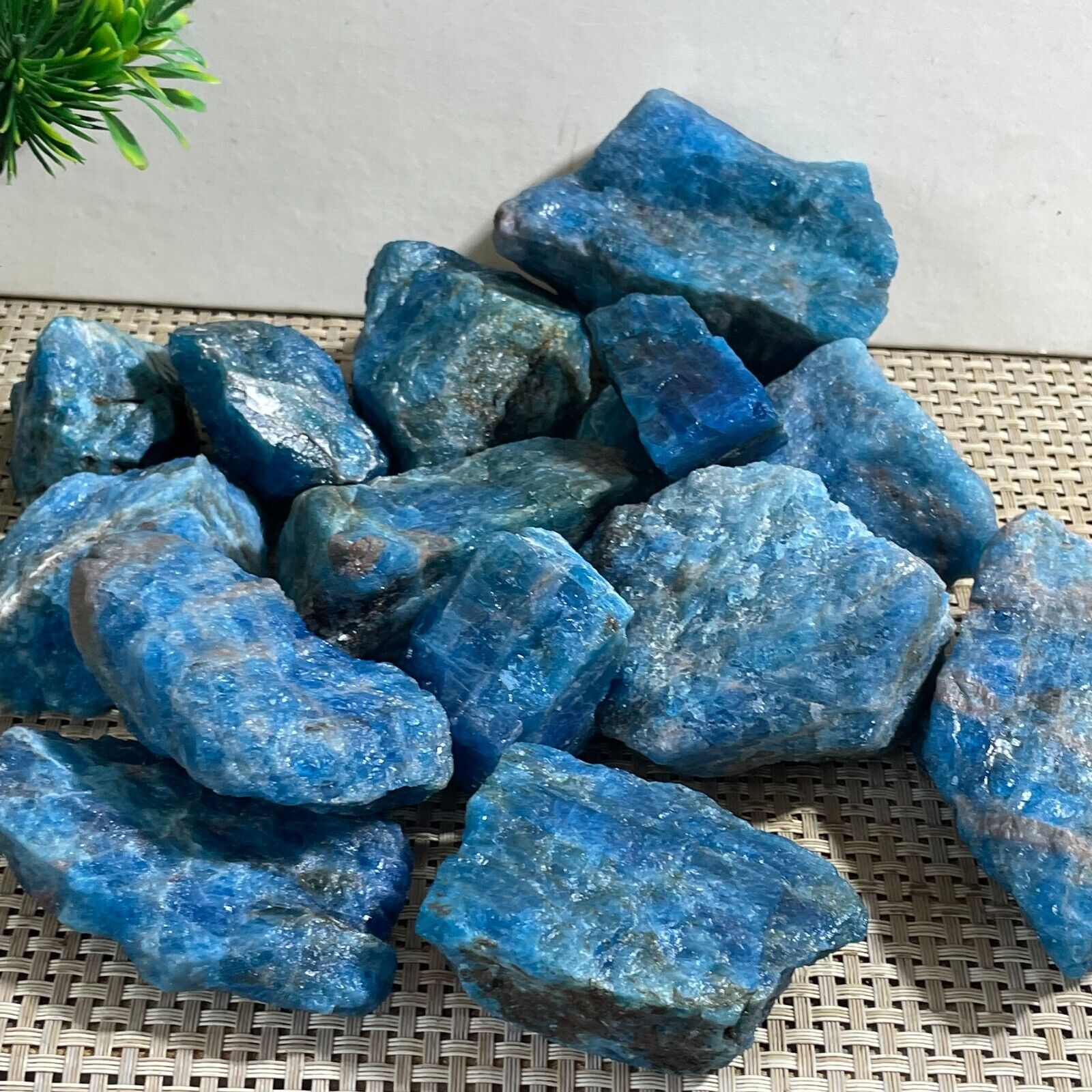 5kg Natural Blue Apatite Quartz Rough Rock Mineral Specimen Healing