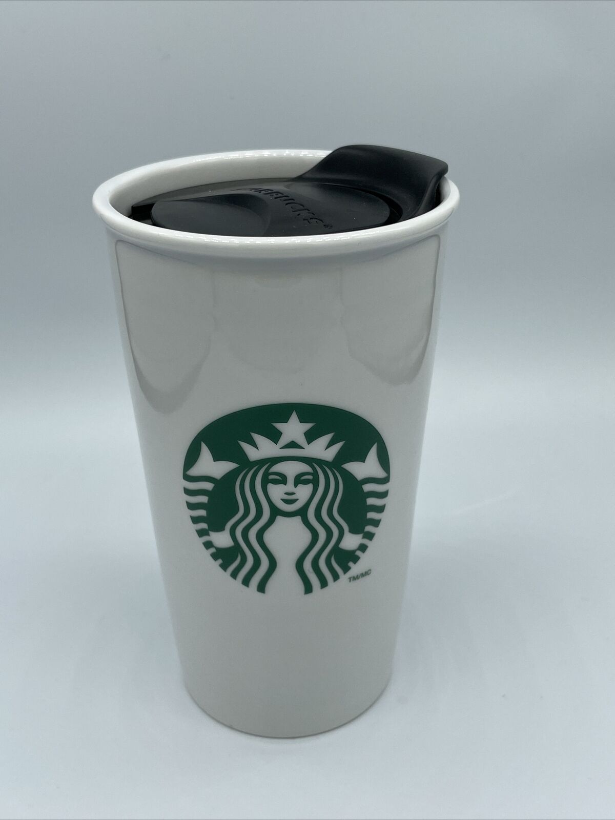 Starbucks 12 Oz Travel Coffee Mug Cup Ceramic Mermaid Tumbler with Lid 2011