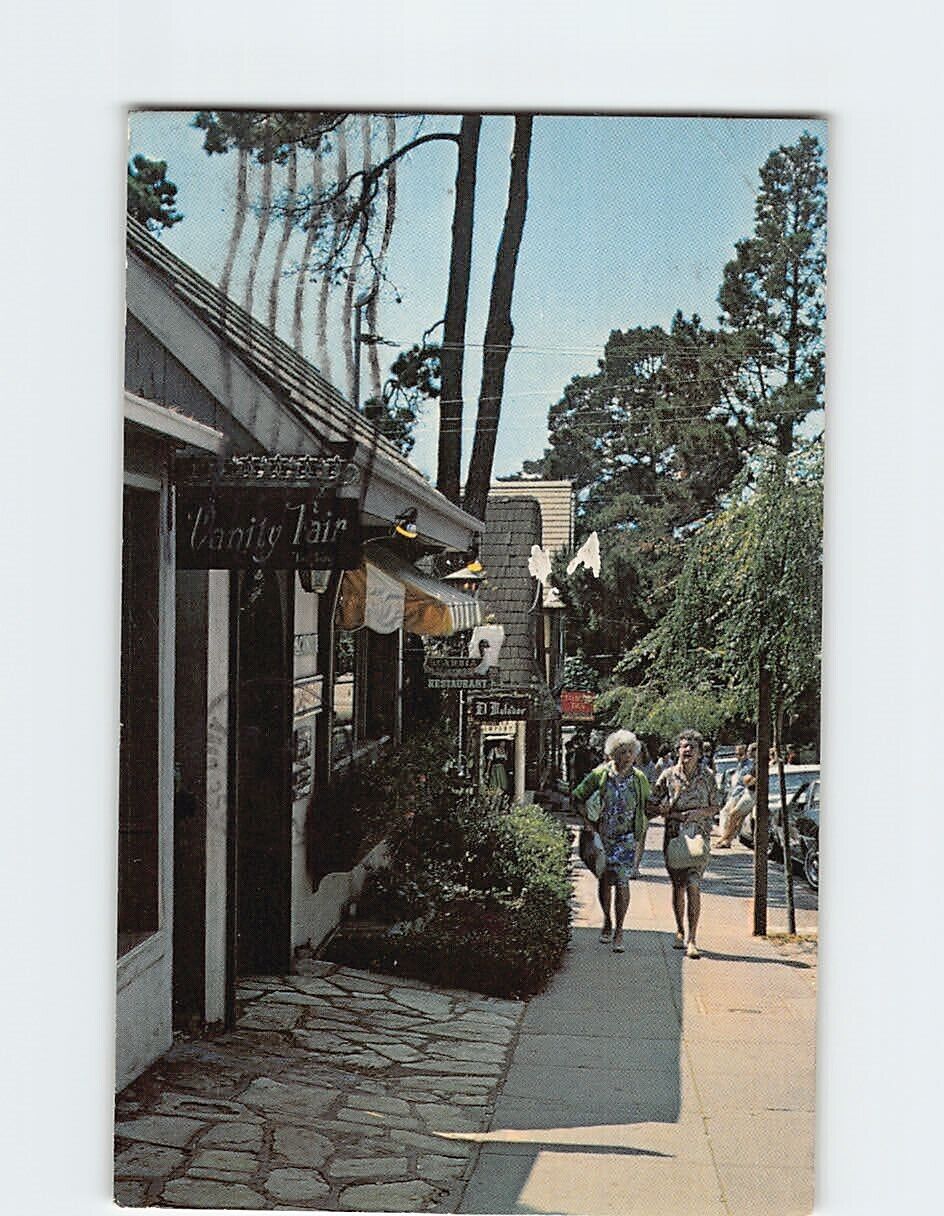 Postcard A stroll along Ocean Avenue, Carmel, California
