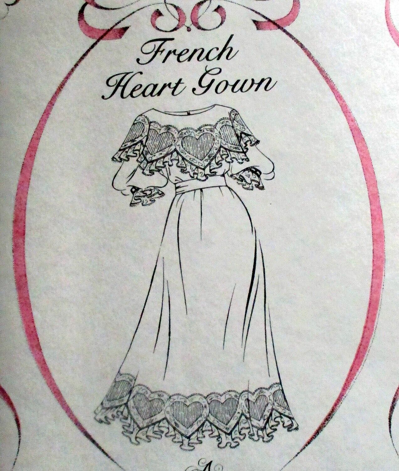 Heirloom Sewing Pattern French Lace Heart Gown Dress Susan Oliver Work of Heart