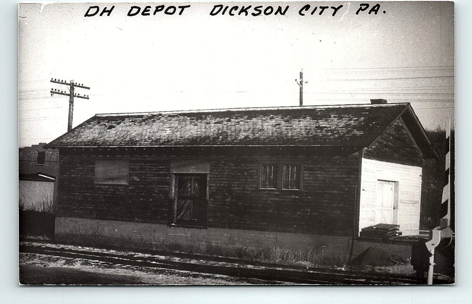 Dickson City PA DH Depot Postcard RPPC   pc100