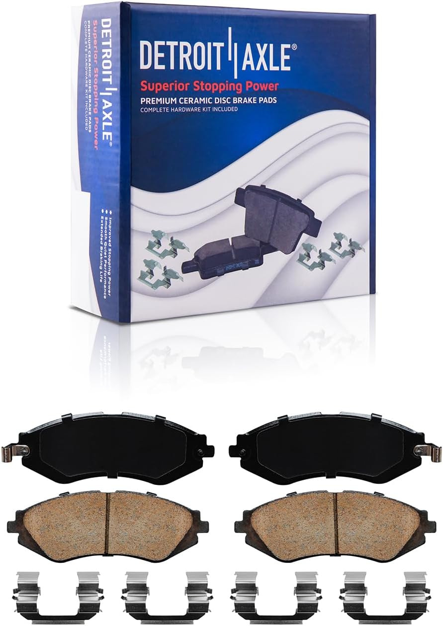 - FRONT Pair Ceramic Brake Pads W/Hardware Kit P-1035 for Chevy Sp