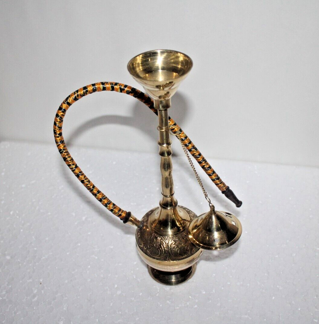 Antique & Vintage Brass, Gold Finish Designer Nawabi Hookah Decorative And Gift
