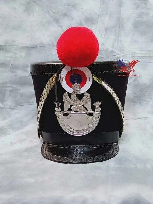 France Napoleon Shako Helmet with red pom pom