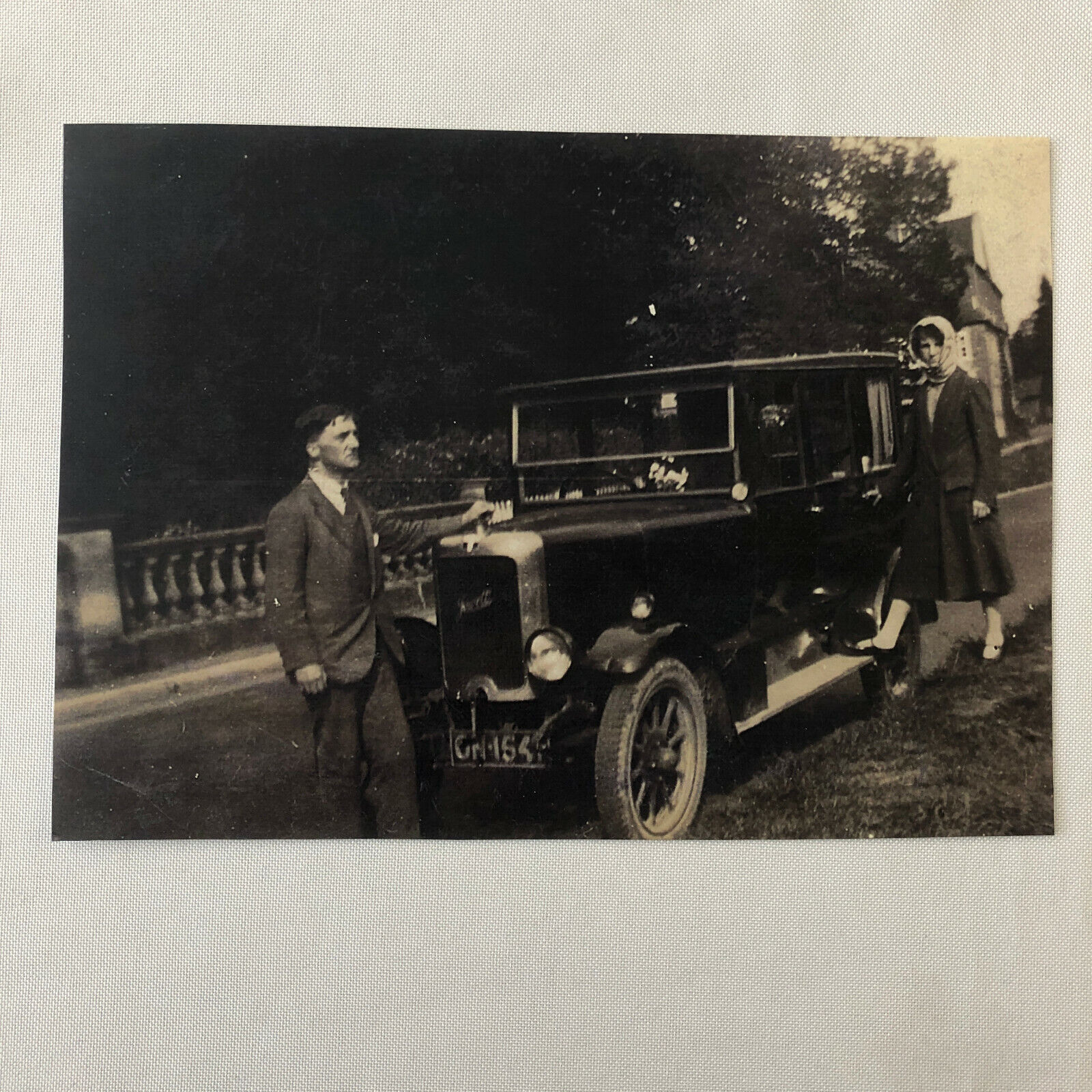 Vintage Car Automobile Driver Photo Photograph - Jewett Car ? Modern Era Print 