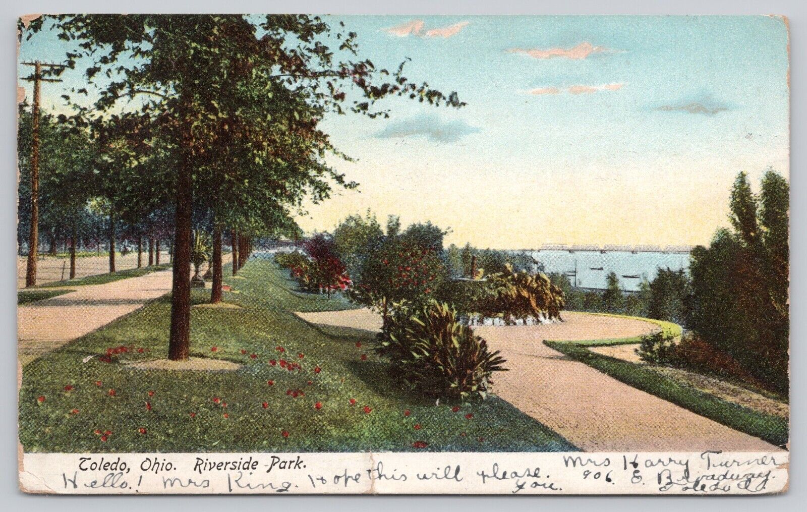 Riverside Park Toledo Ohio Antique Undivided Back Postcard c1906