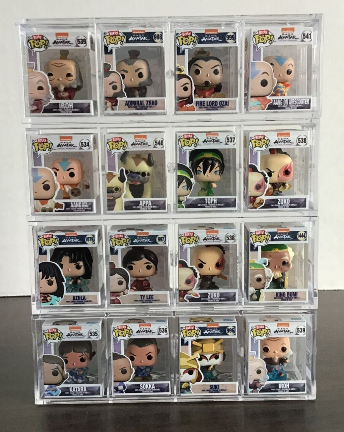 Funko Bitty Pop Avatar: The Last Airbender Set of 16 w/ all 4 Chase Bitty Pops