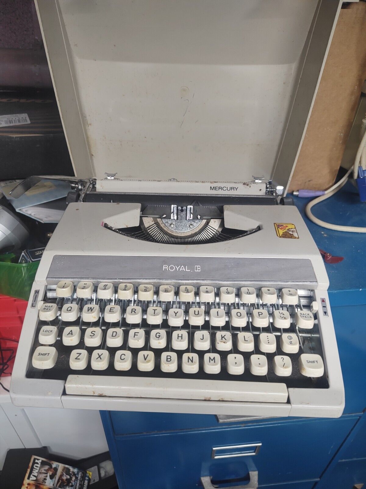 vintage royal typewriter in case