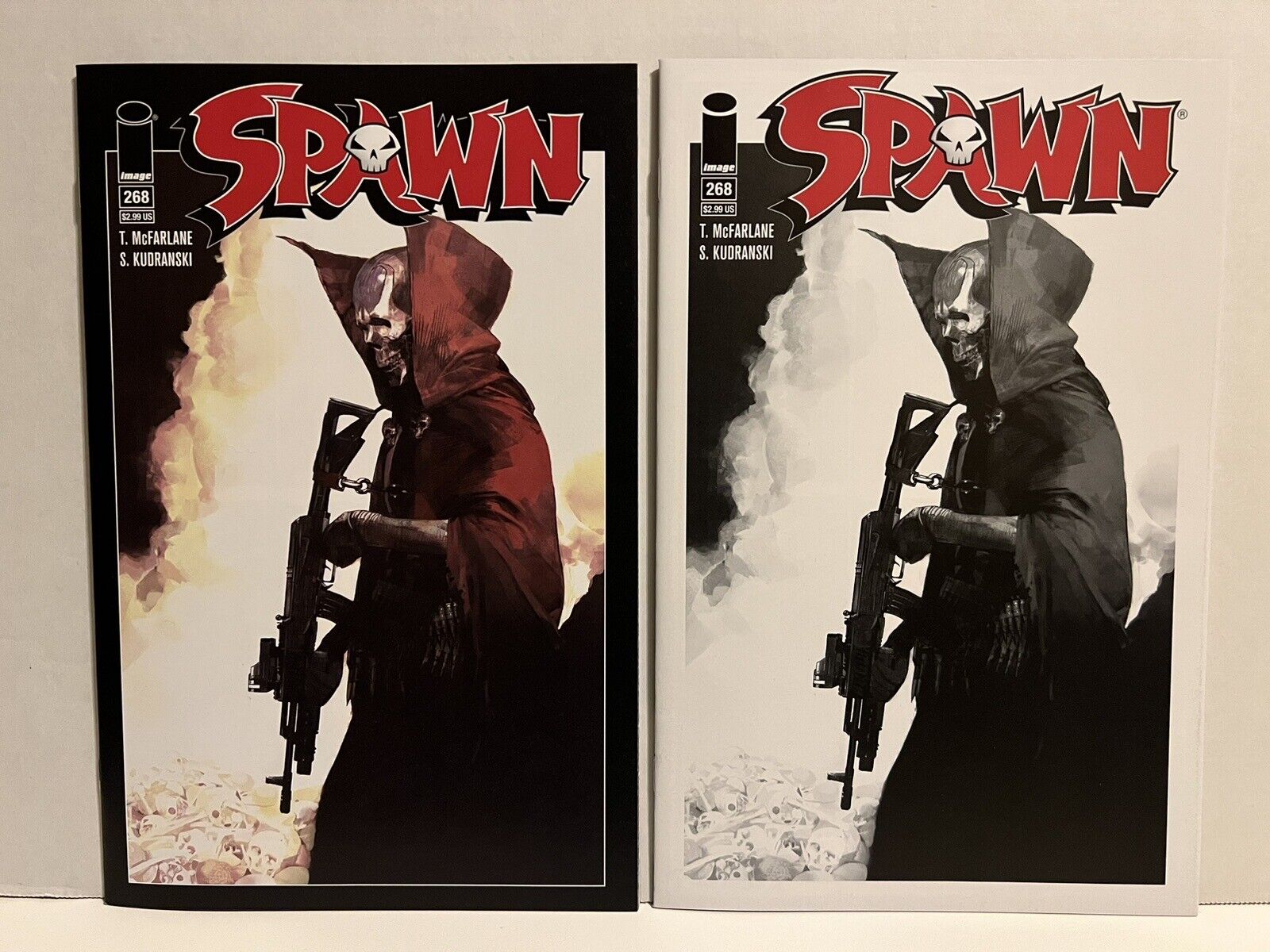 Spawn #268 Lot Color/ Black And White Sketch 9.8 high grade low print