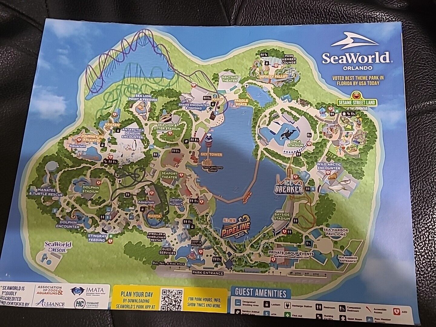 NEW SeaWorld Discovery Cove Aquatica Orlando Busch Gardens Tampa Guide Maps