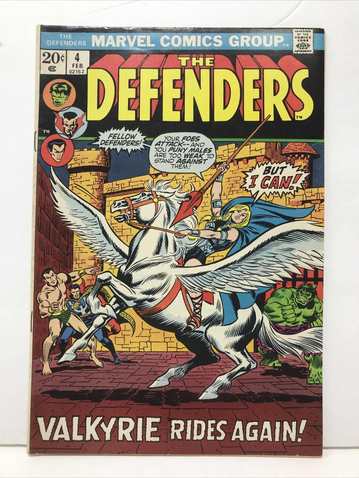 The Defenders #4 VF 8.0 1st Appearance Barbara Norris as Valkyrie Marvel 1973