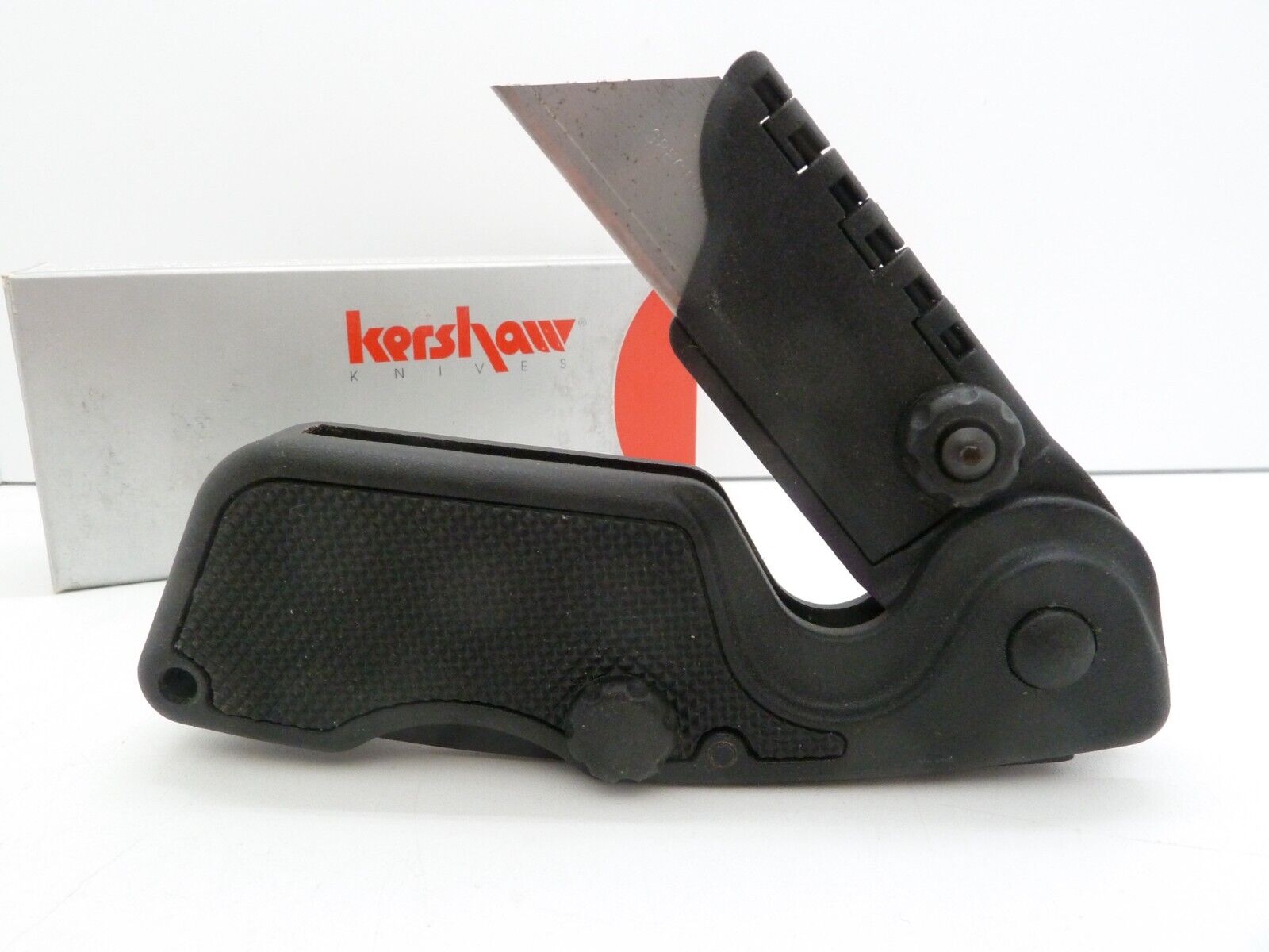 RARE Kershaw KER300 Utility Cutter, In Box Lockback, Razor Utility Knife Folder