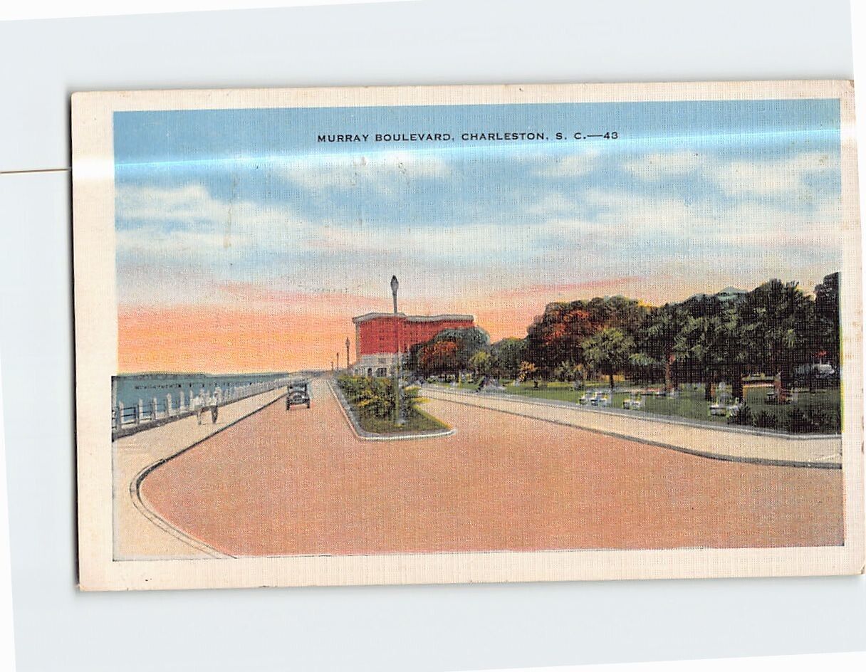Postcard Murray Boulevard Charleston South Carolina USA