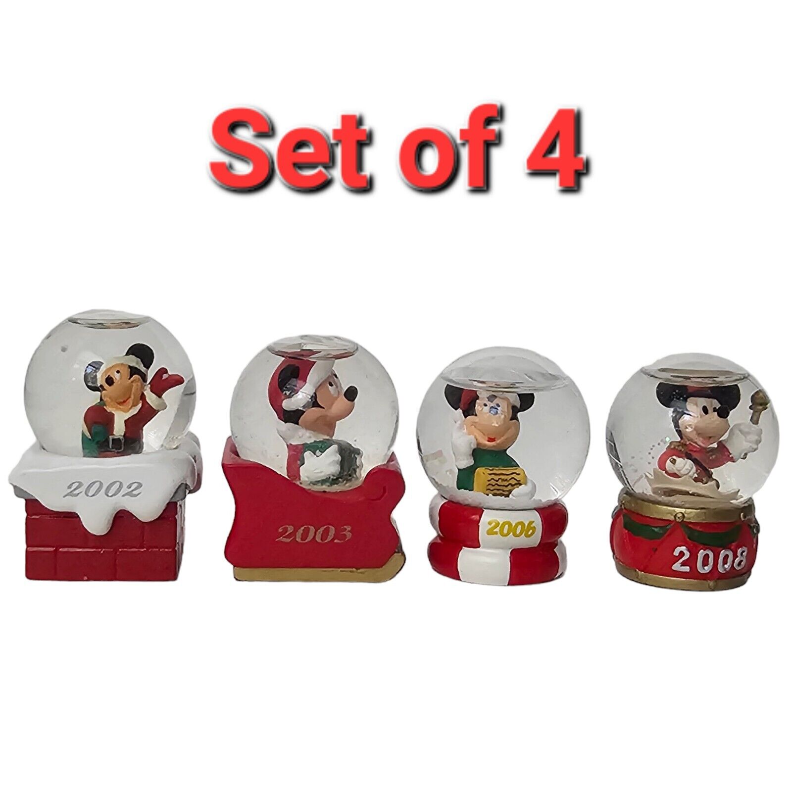 4 Disney X JC Penney Mickey Christmas Mini 2.5\