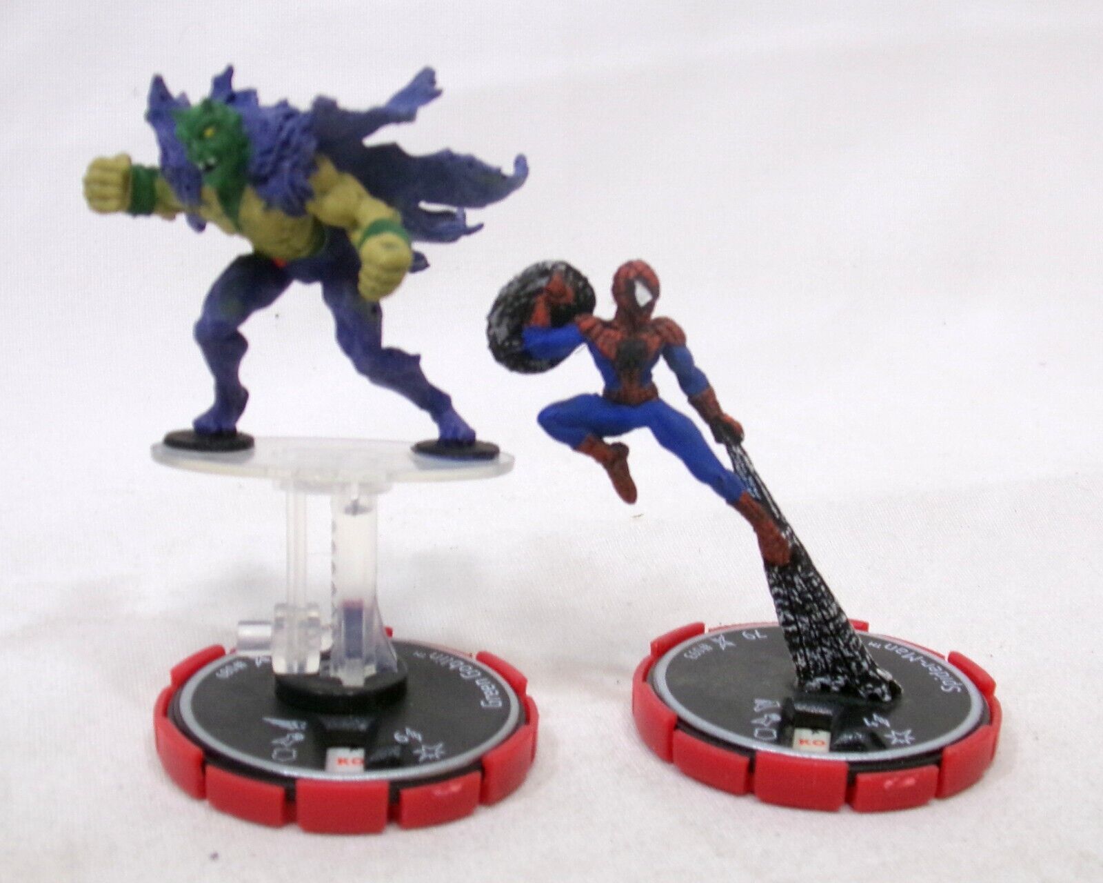 Wizkids Marvel Heroclix Xplosion Spider-Man & Green Goblin Unique Miniatures