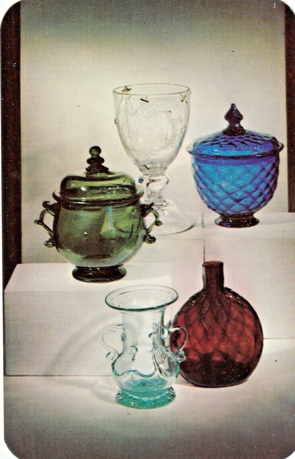Vintage Postcard GLASSWARE  EARLY AMERICAN GLASS  CA. 1775 TO 1825  UNPOSTED