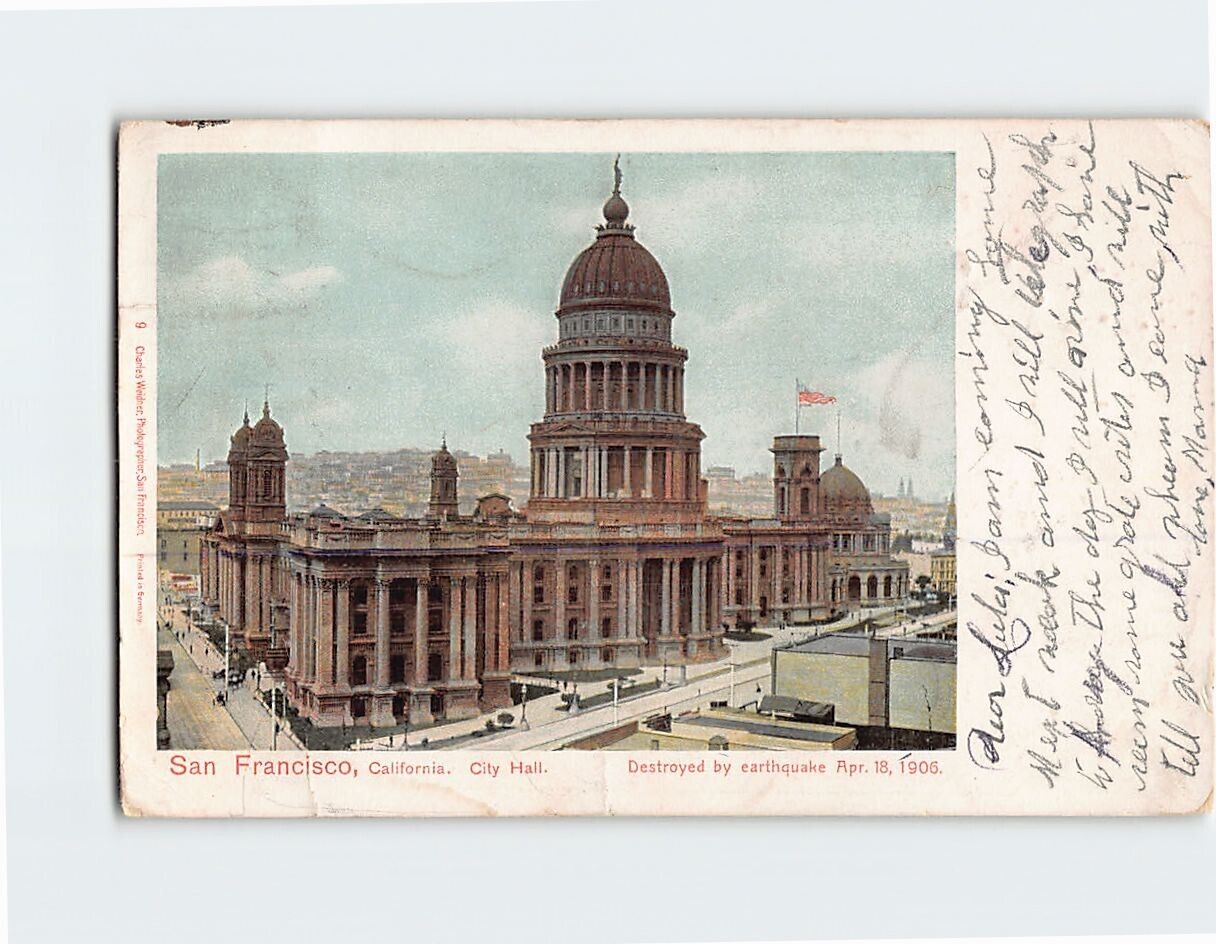 Postcard City Hall San Francisco California USA