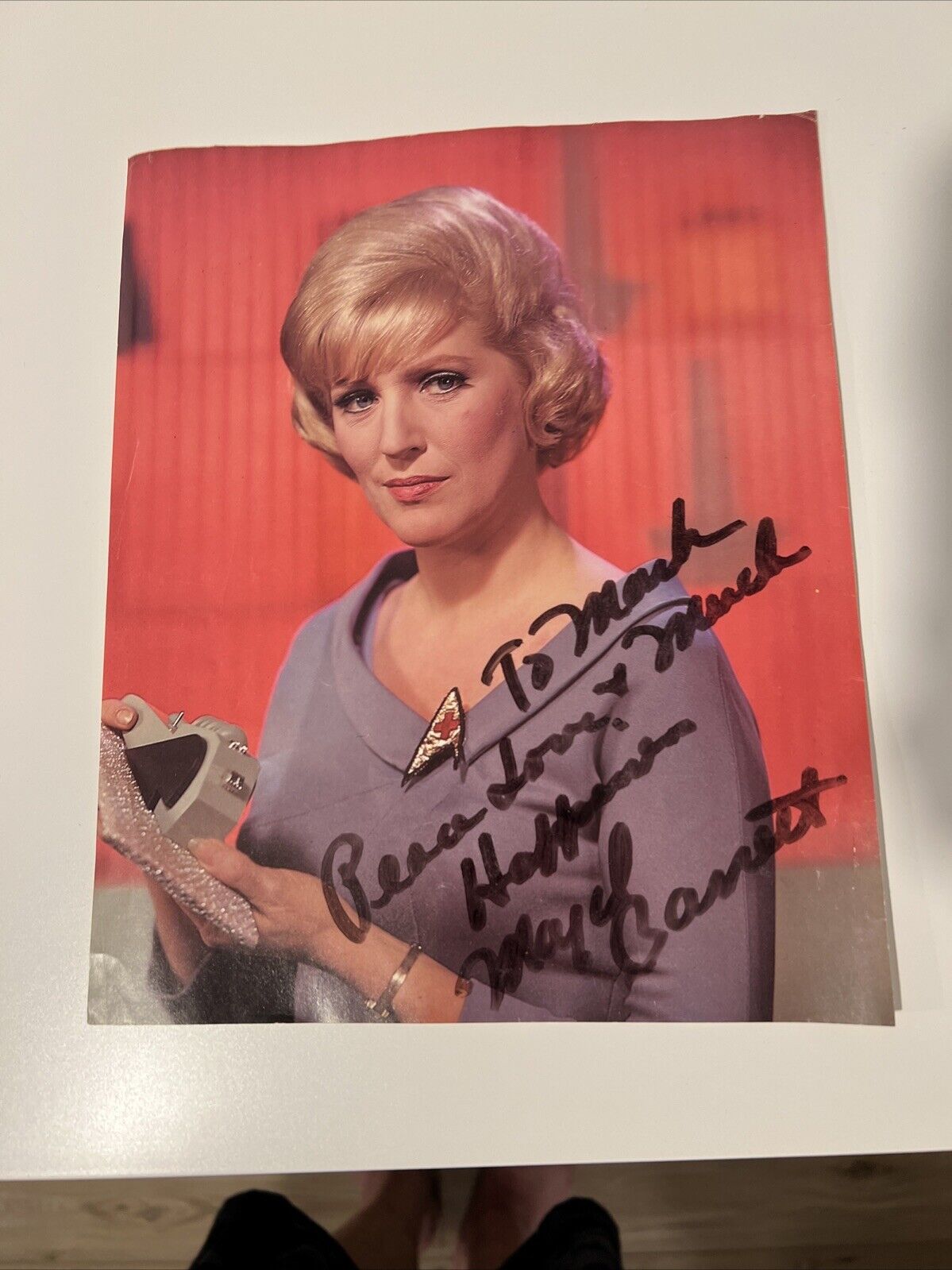 Star Trek Majel Barrett Signed Autograph 8x10 Photo