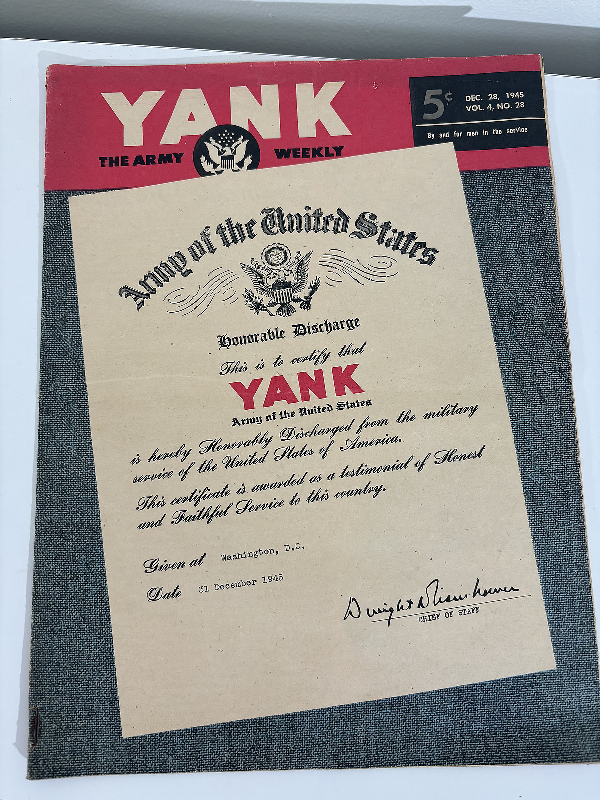 WWII era Yank Magazine 1945 Dec. 28, 1945, World War 2 vintage publication