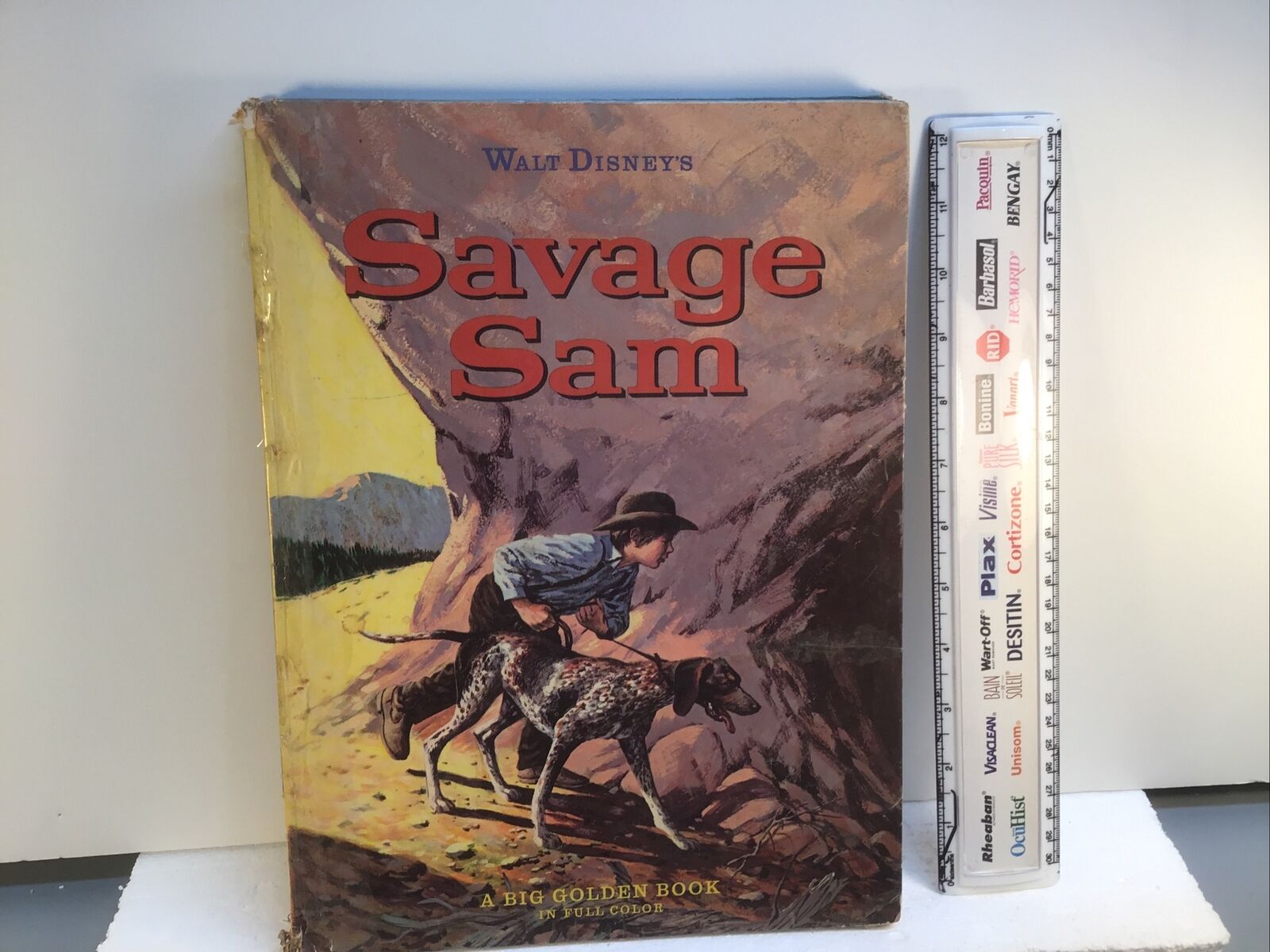 Walt Disney\'s Savage Sam by Carl Memling Color Pictures A BIG Golden Book