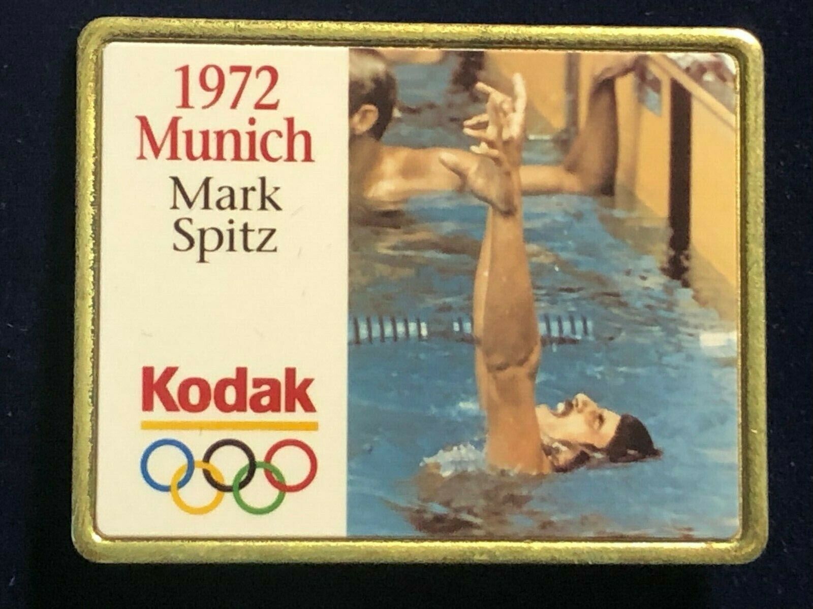 Vintage 1995 Kodak Lapel Hat Pin - 1972 Munich Olympics Mark Spitz