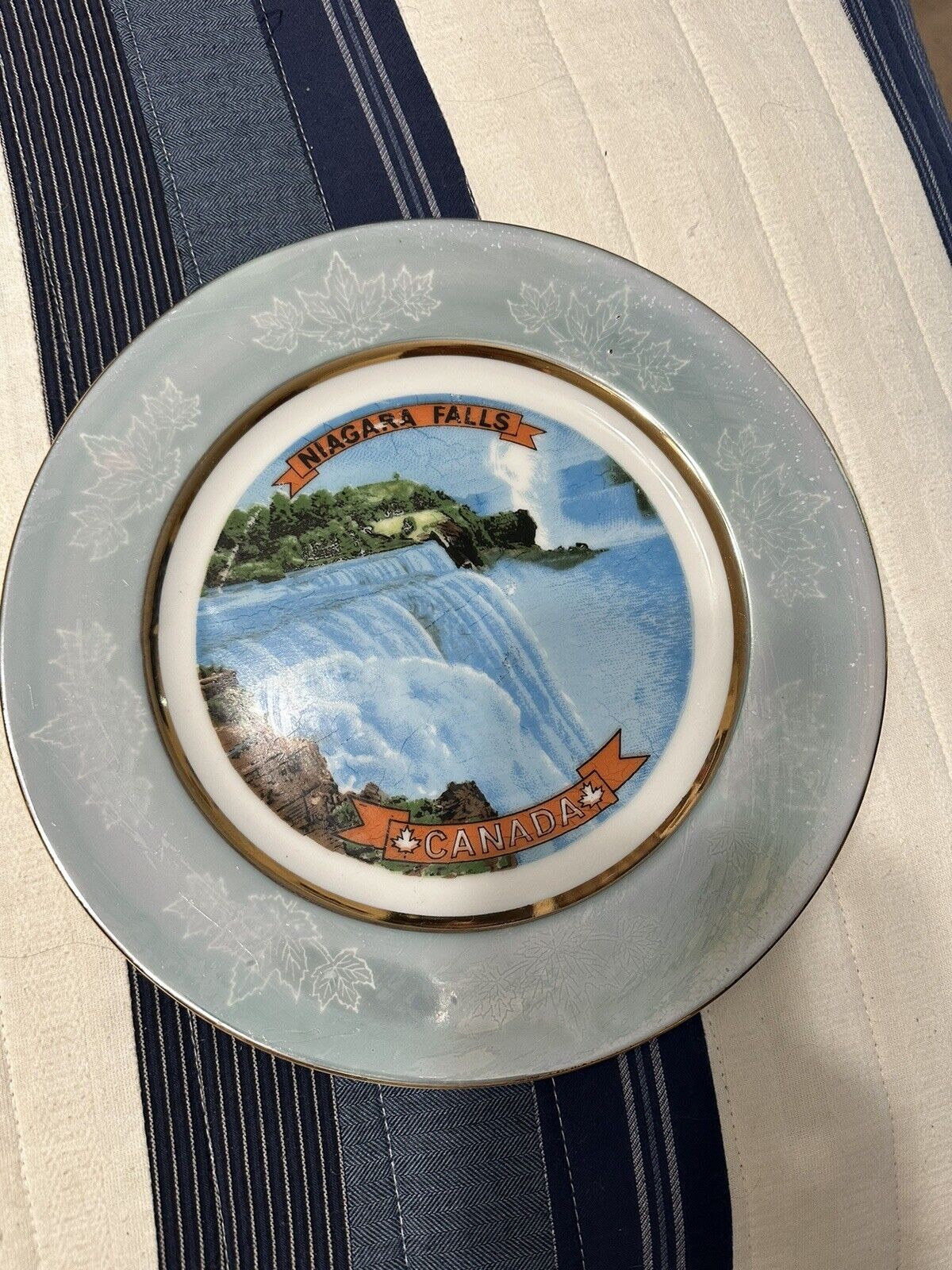Vintage Imported By Giftcraft Niagara Falls Canada Decorative Plate Souvenir Art