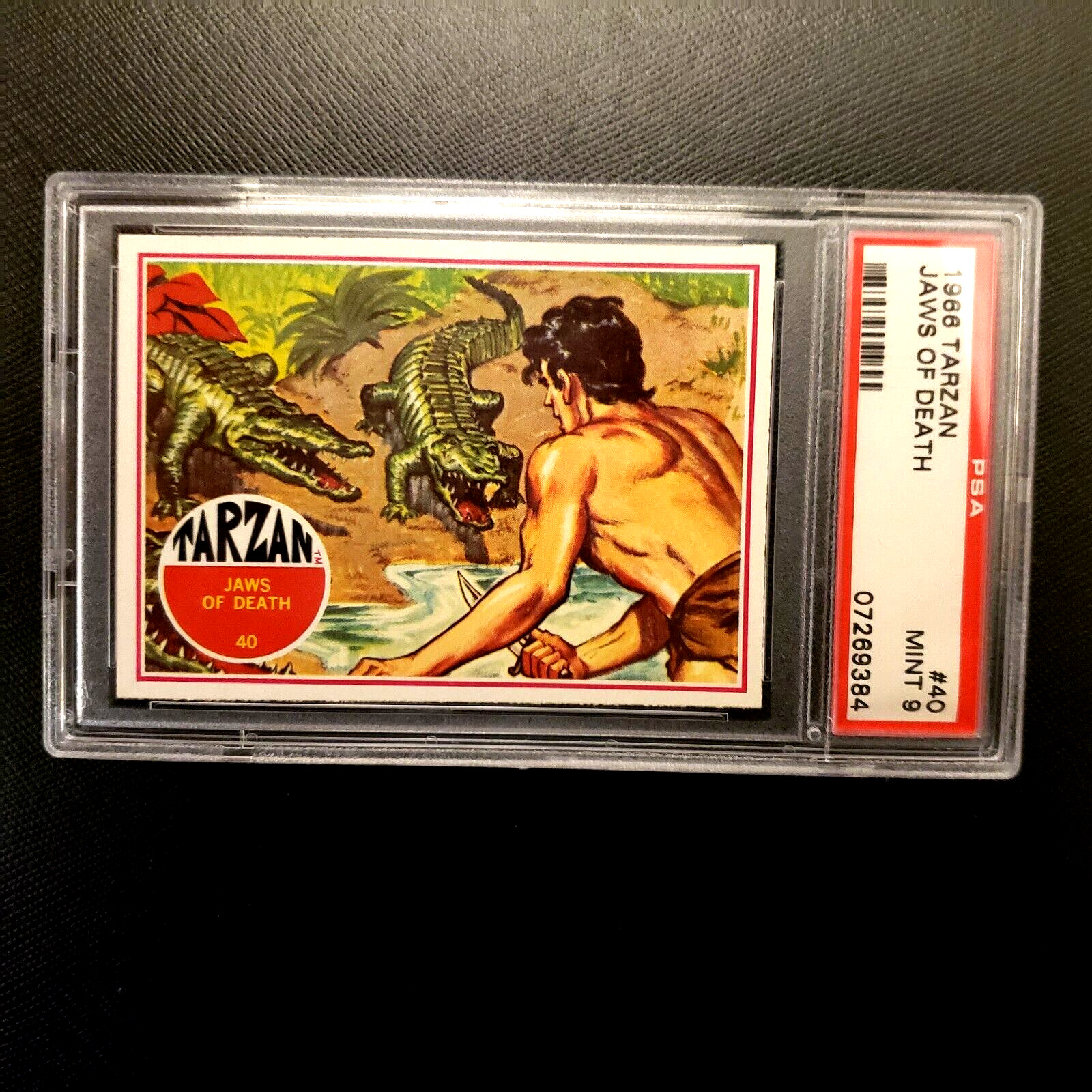 1966 Philadelphia Tarzan #40 Vintage Card PSA 9 MINT Pop 11 Only 2 Higher