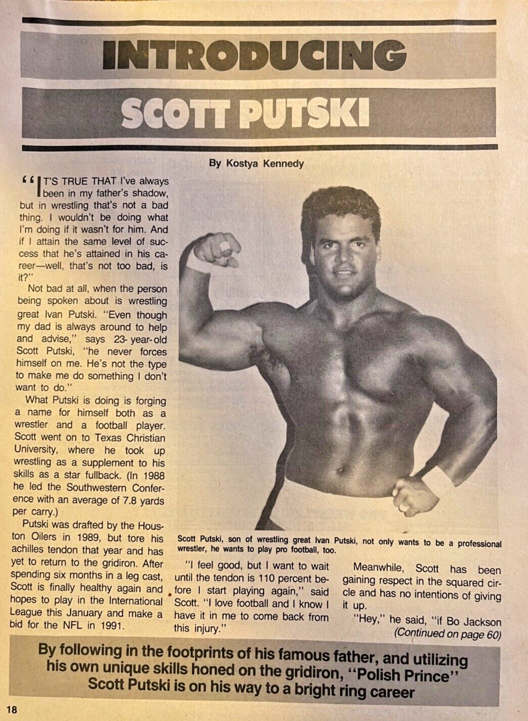1990 Pro Wrestler Scott Putski
