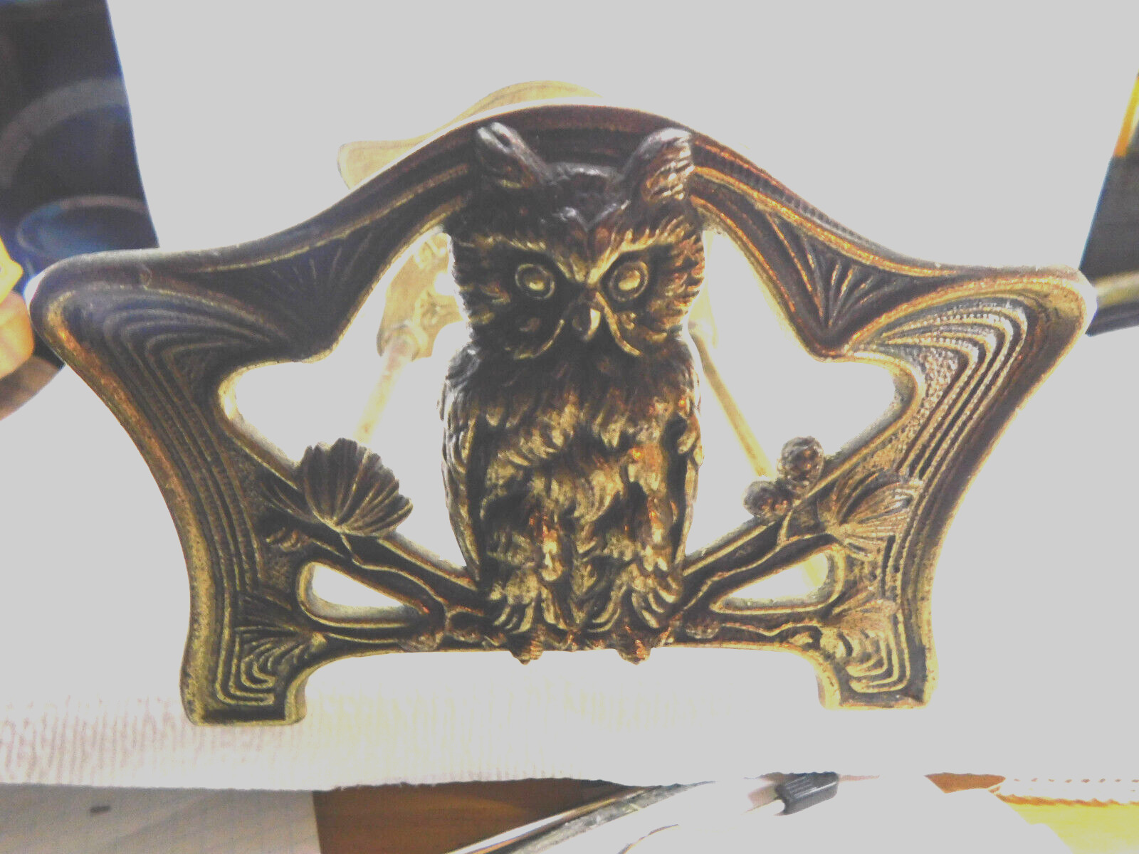Judd S;iding Bookends Brass Owl Design