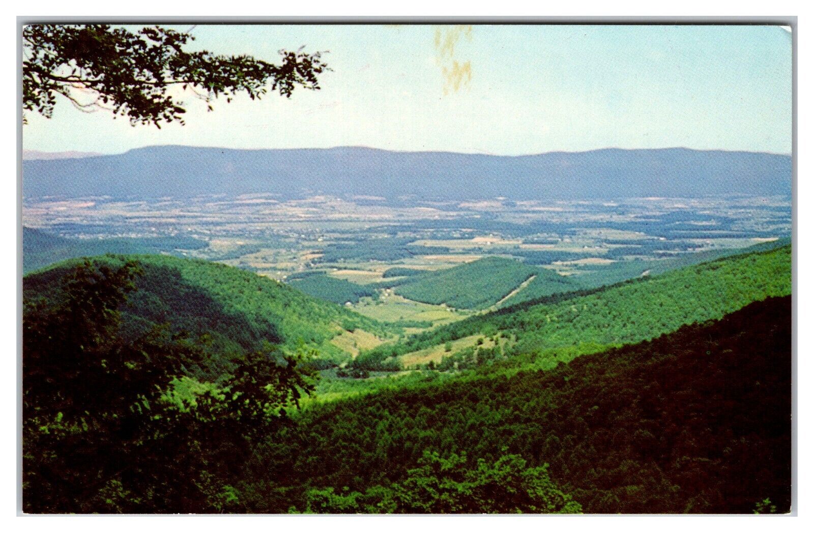 View Of Shenandoah Valley And Massanutten Mountain Taken From Skyline Drive