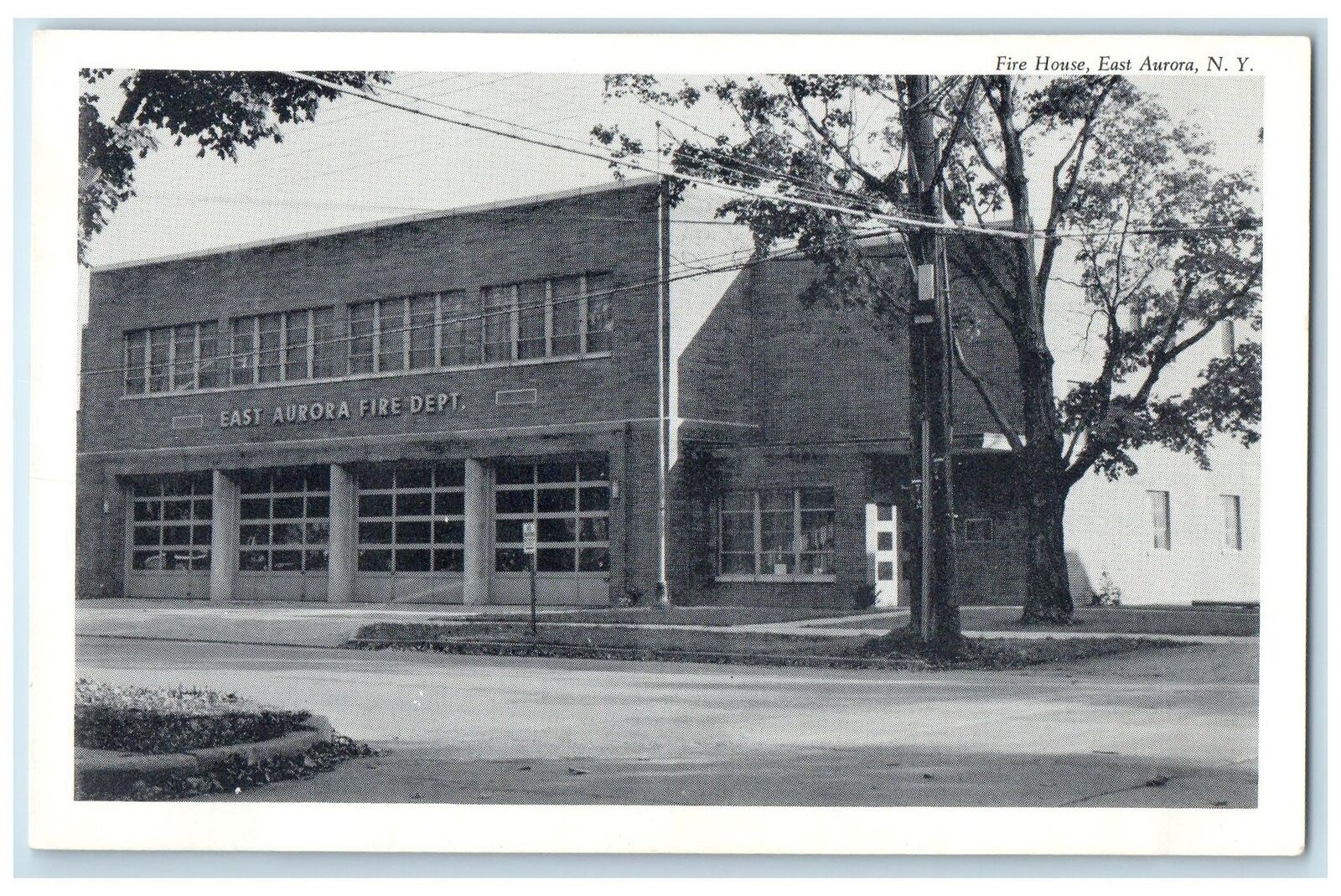 c1950\'s Fire House Fire Department Building East Aurora New York NY Postcard