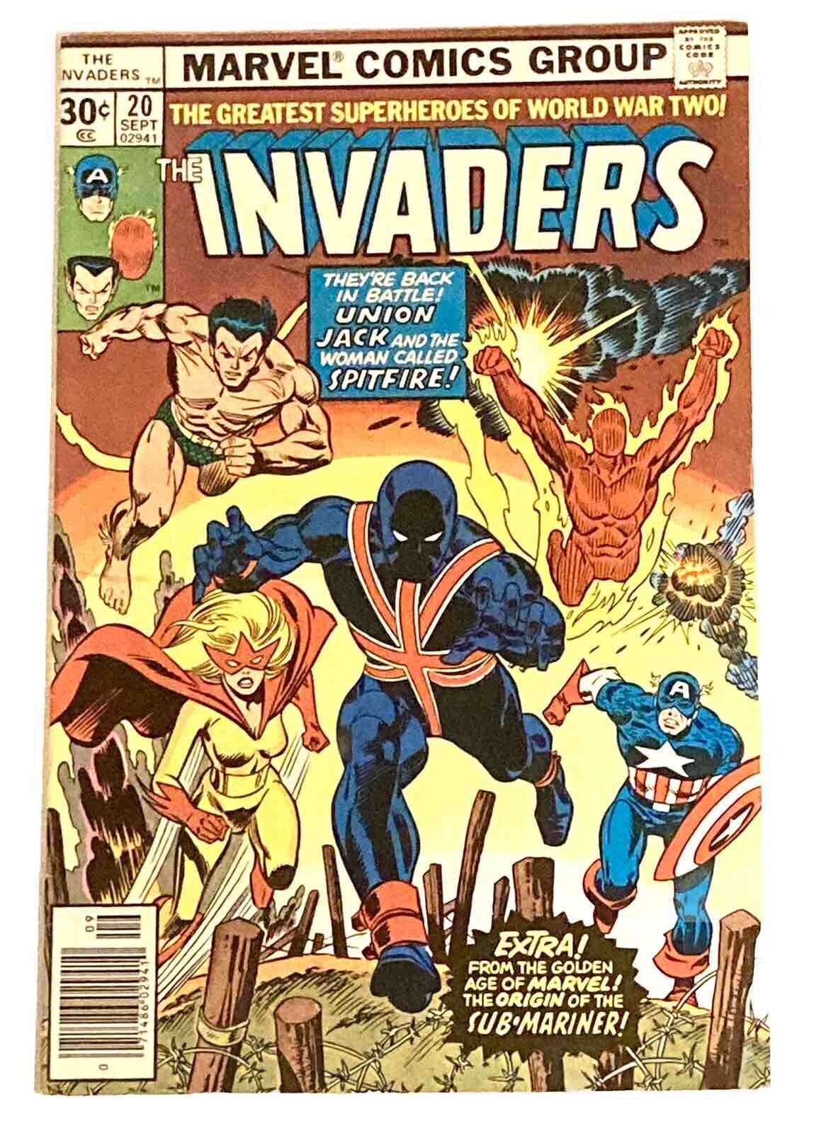 Invaders #20 1977 9.0 VF/NM🔑 1st Union Jack Brian Falsworth