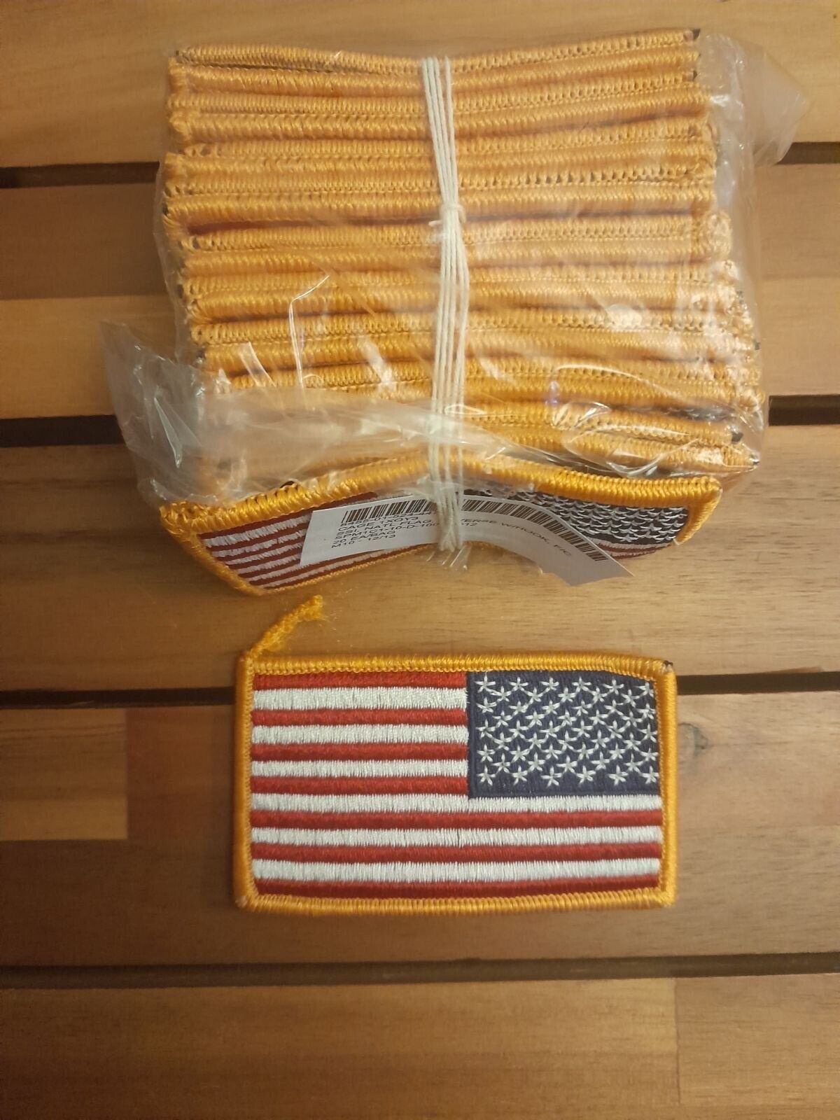 Lot Of 2 US Flag Reverse Patch – With Hook and Loop, 2\