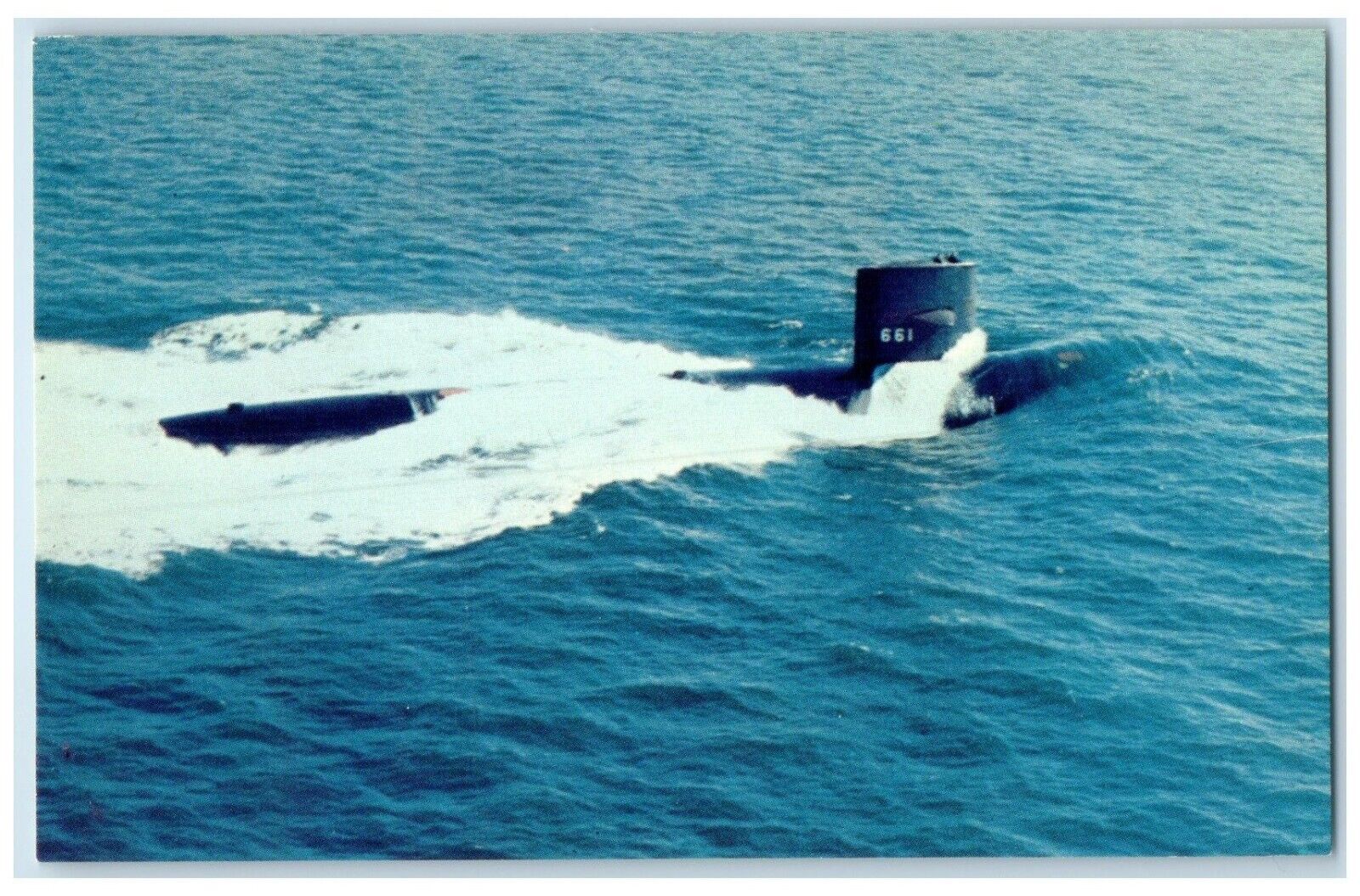 c1950's USS Lapon SSN-661 Submarine Newport News Virginia VA Vintage Postcard