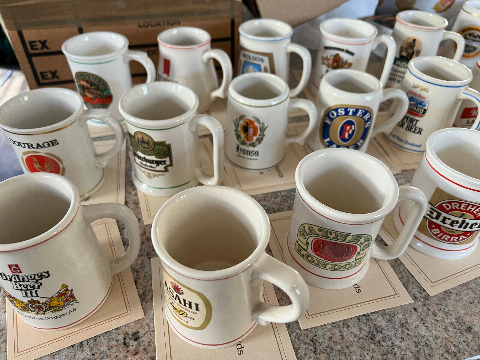 Franklin Mint Miniature Tankards. The Official Tankards Worlds Great Breweries