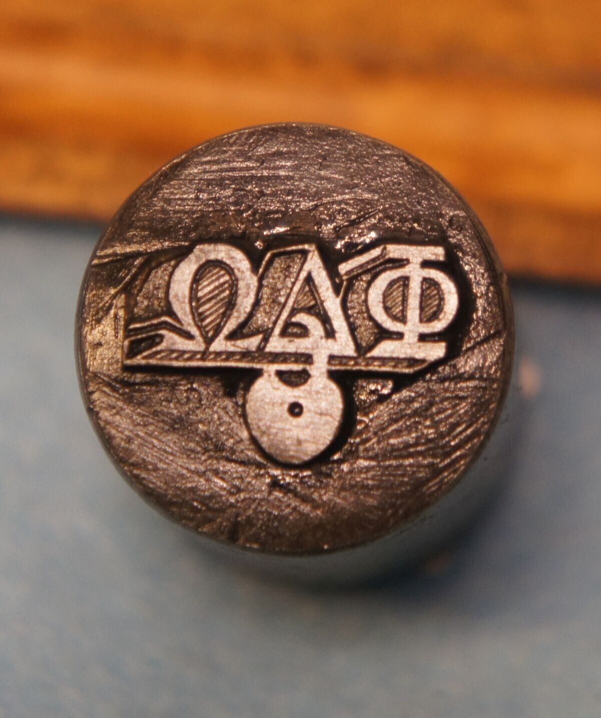 Antique OMEGA DELTA PHI Fraternity Pin Master Hub * FR251 * PADLOCK DESIGN Lock
