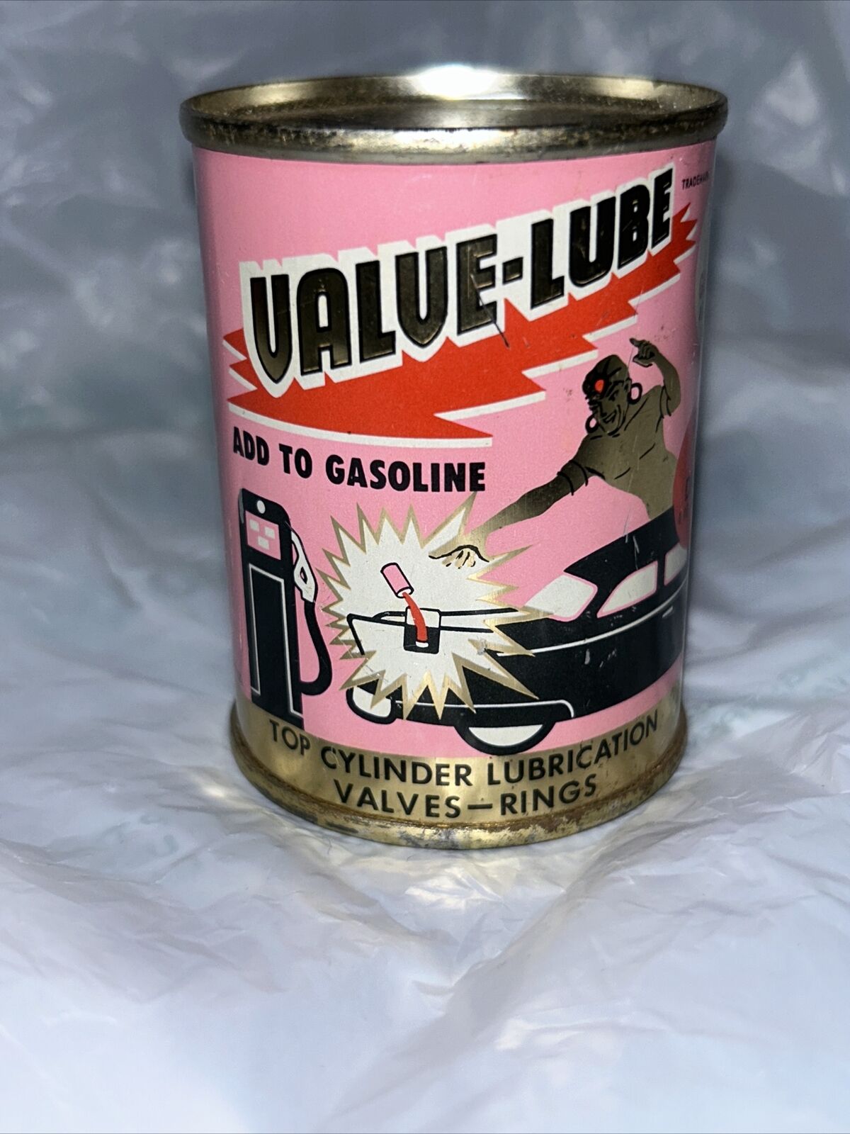 VALVE-LUBE, 4 Oz., Tin Oil Can, (Dated 1956, Dri-Powr, Azusa, California.)